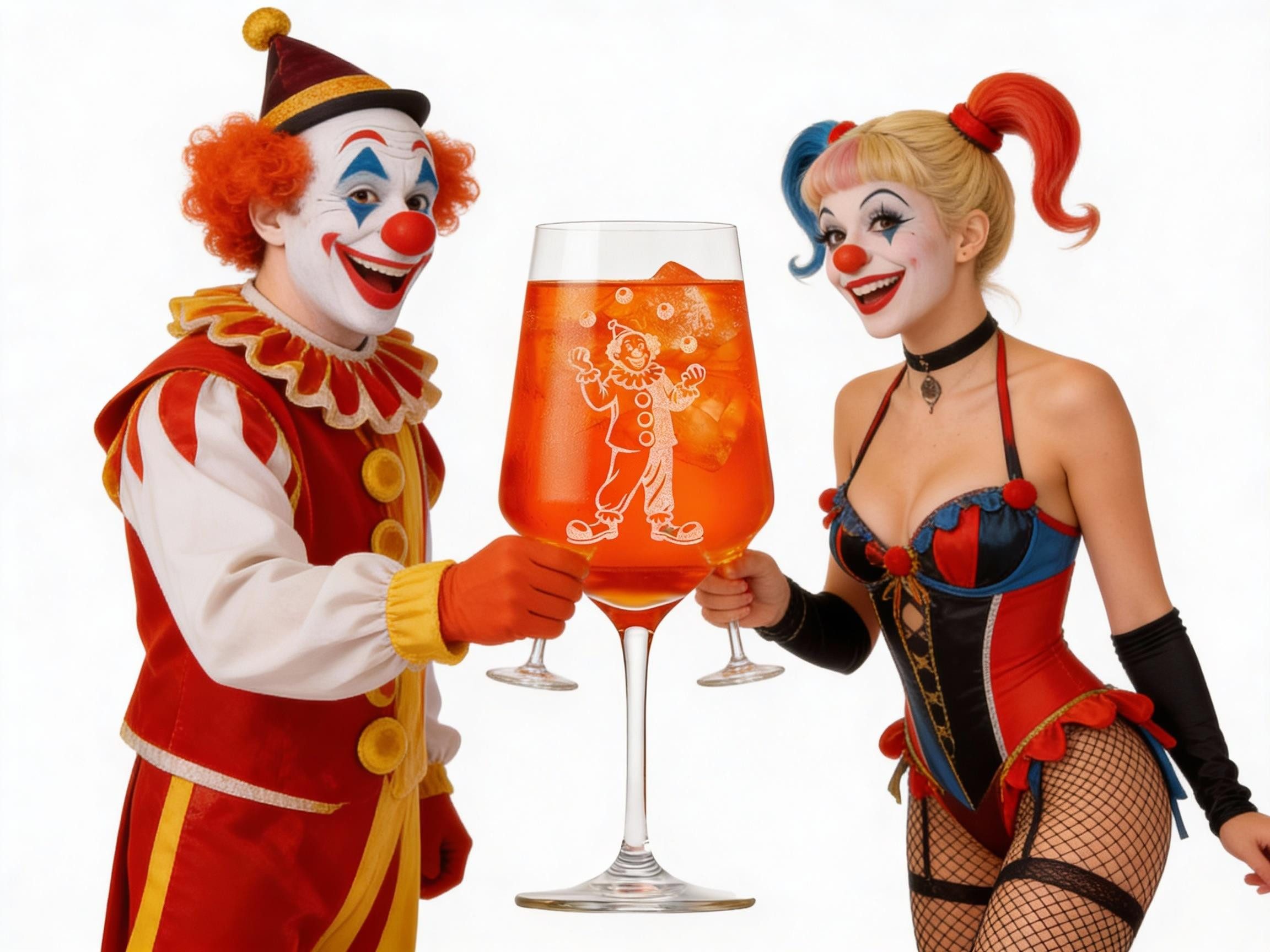 Valhalla Weinglas Gravur Clown 350ml spülmaschinenfest, 1-tlg., Glas, Atemberaubende Darstellung
