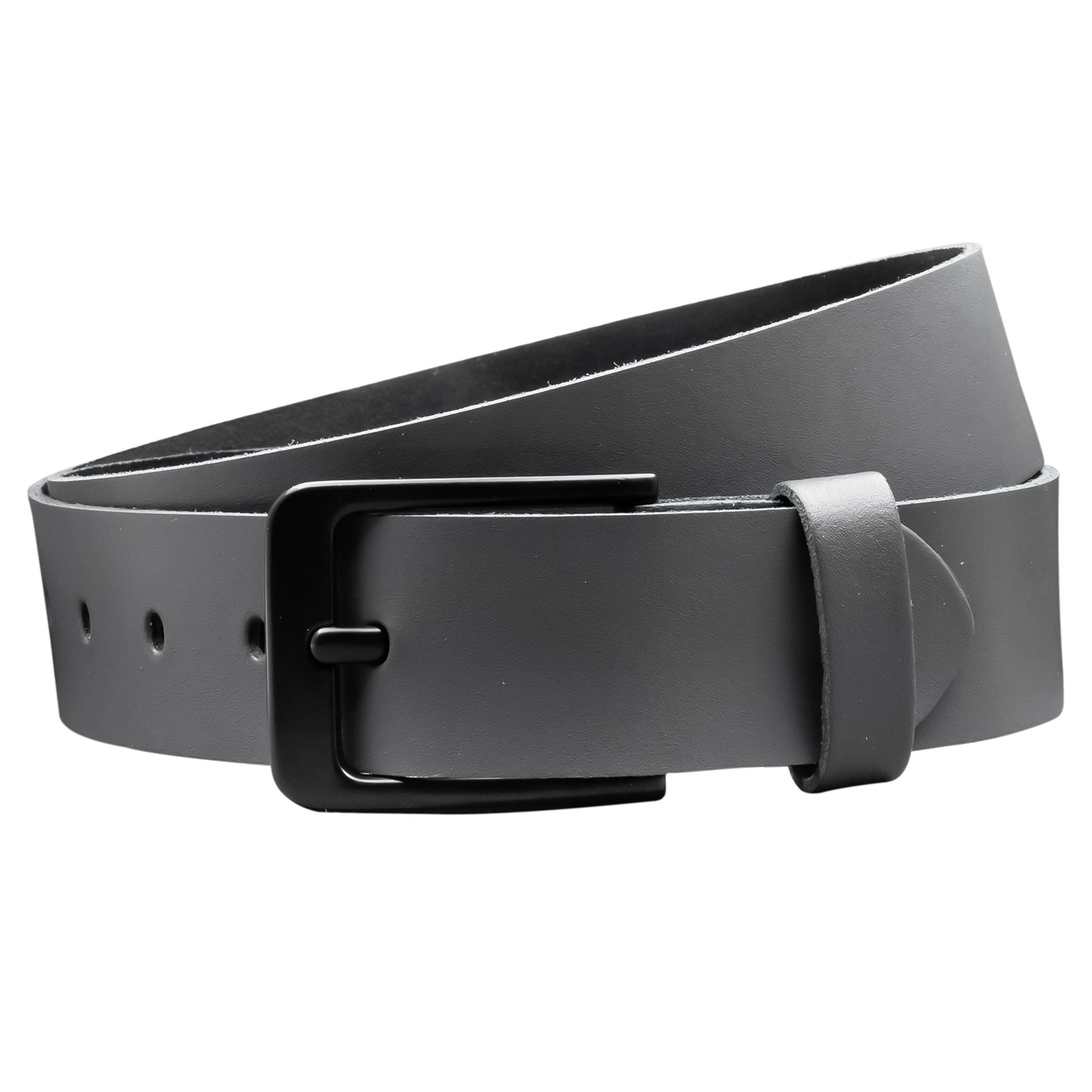 COLOGNEBELT Ledergürtel OM57-SL-Grau MADE IN GERMANY, Grau Kürzbar, 100 % Echtleder, Aus einem Stück, Unisex