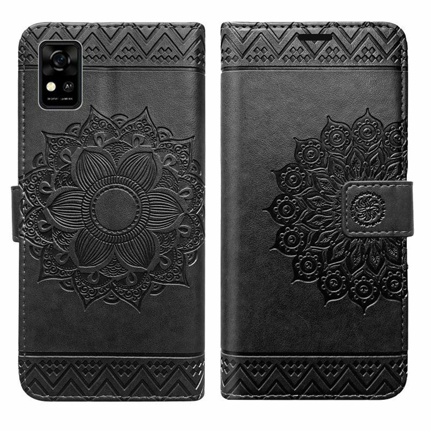 betterfon Handyhülle Handytasche für ZTE Blade A31 Klapphülle Schwarz, Wallet Case mit Kartenfächern Magnetverschluss und weicher Innenhülle