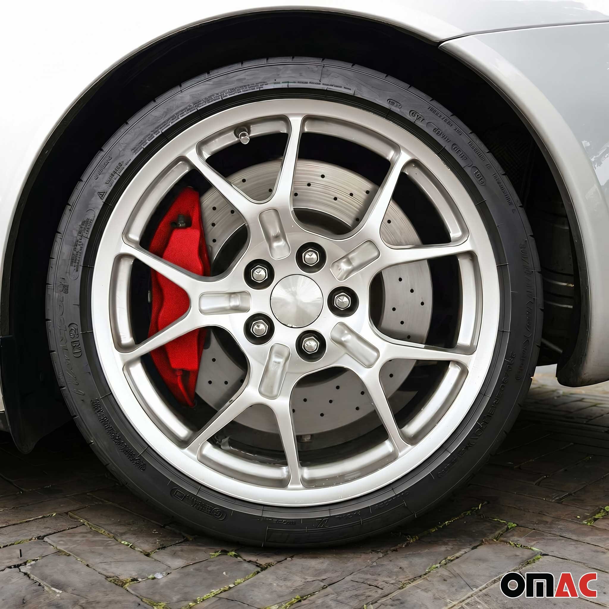 OMAC Sprühfarbe Bremssattellack Texas Rot Matt Auto Lack Set Hitzebeständig, Hitzbeständig, Starke Haftung, Einfache DIY-Anwendung – Bild 3 von 5