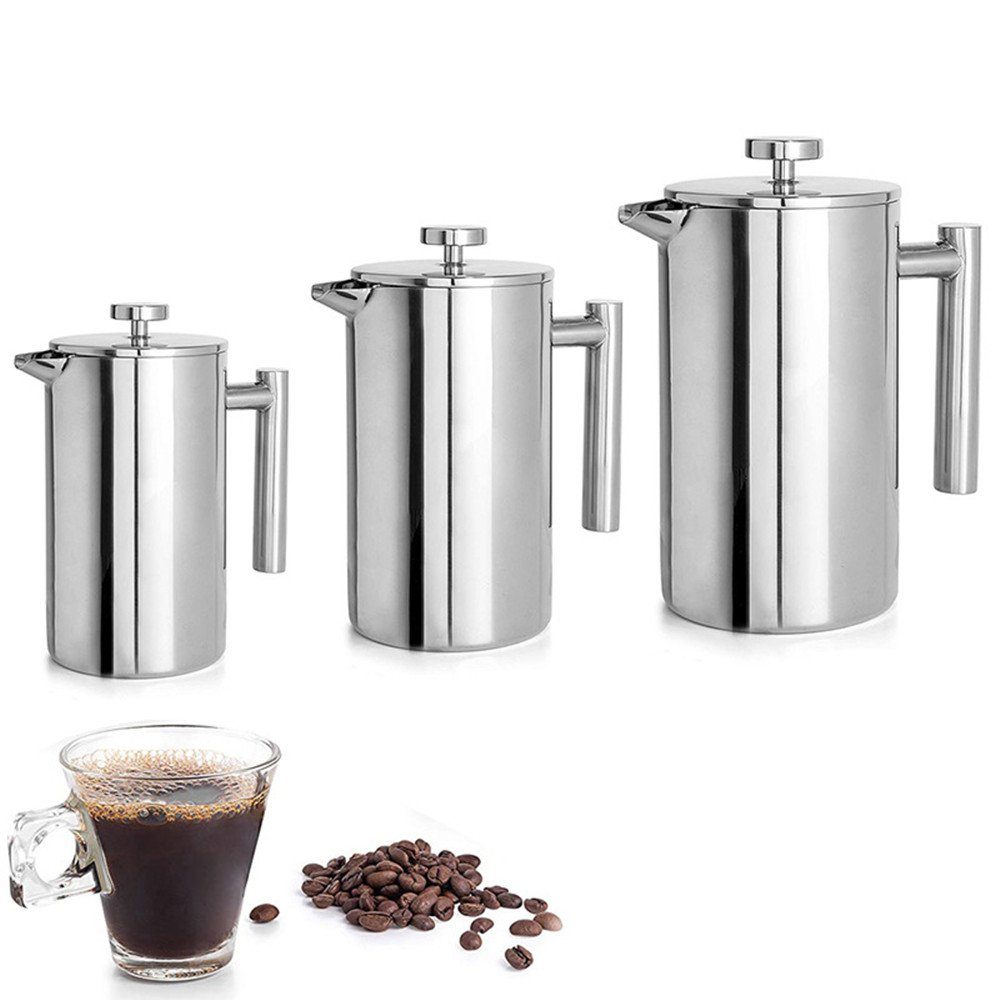 Kaffeekanne Edelstahl, 350l Camping Kaffeekanne, French Press Kaffeepresse Press French XDeer Handpresso für Press Kaffeebereiter, Kanne -