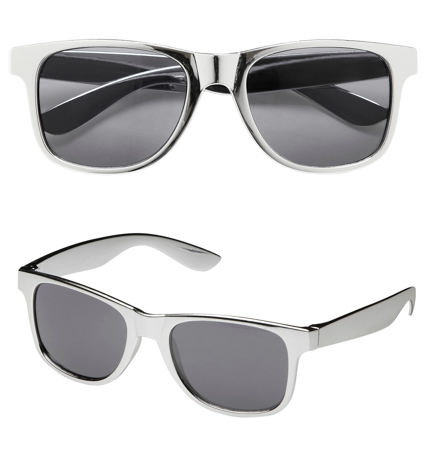 Widmann S.r.l. Kostüm Partybrille mit getönten Gläsern, Silber Metallic