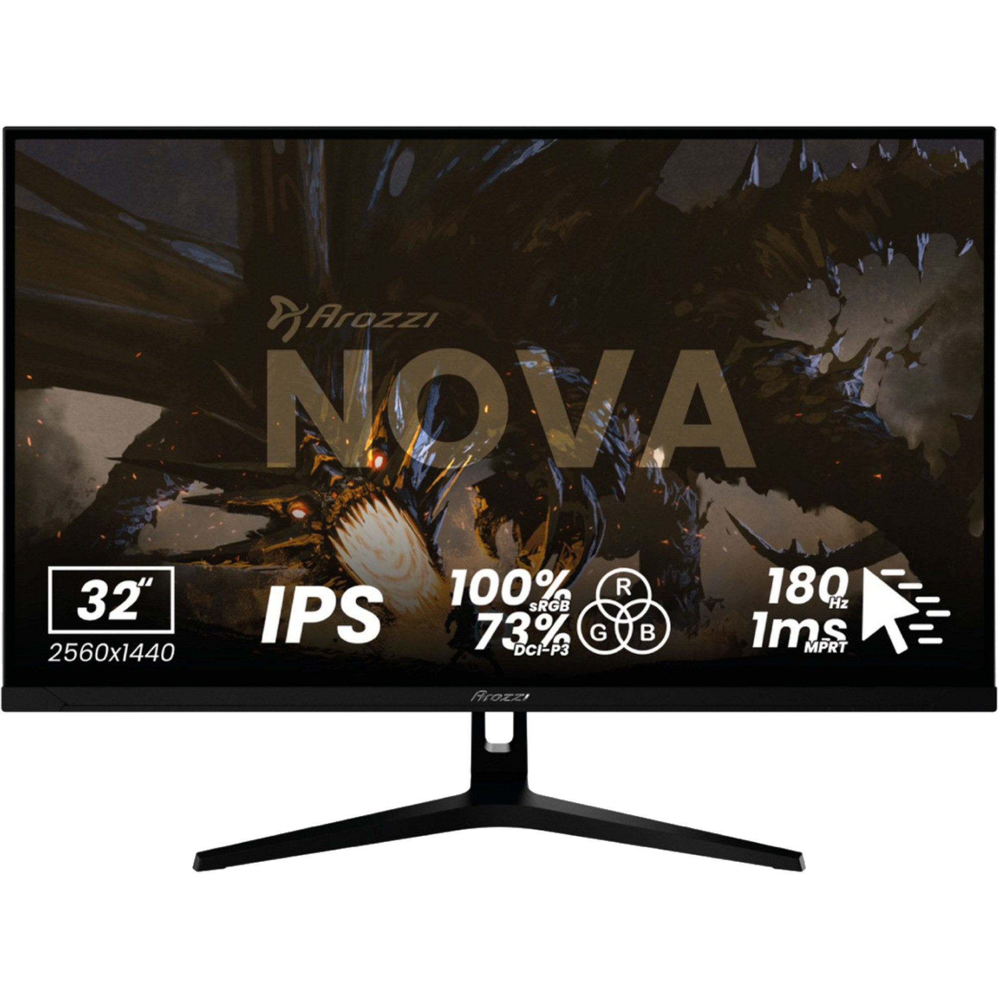 Arozzi Arozzi Nova 32T2K180, Gaming-Monitor, (QHD, IPS, TFT-Monitor (2560 x 1440 px)