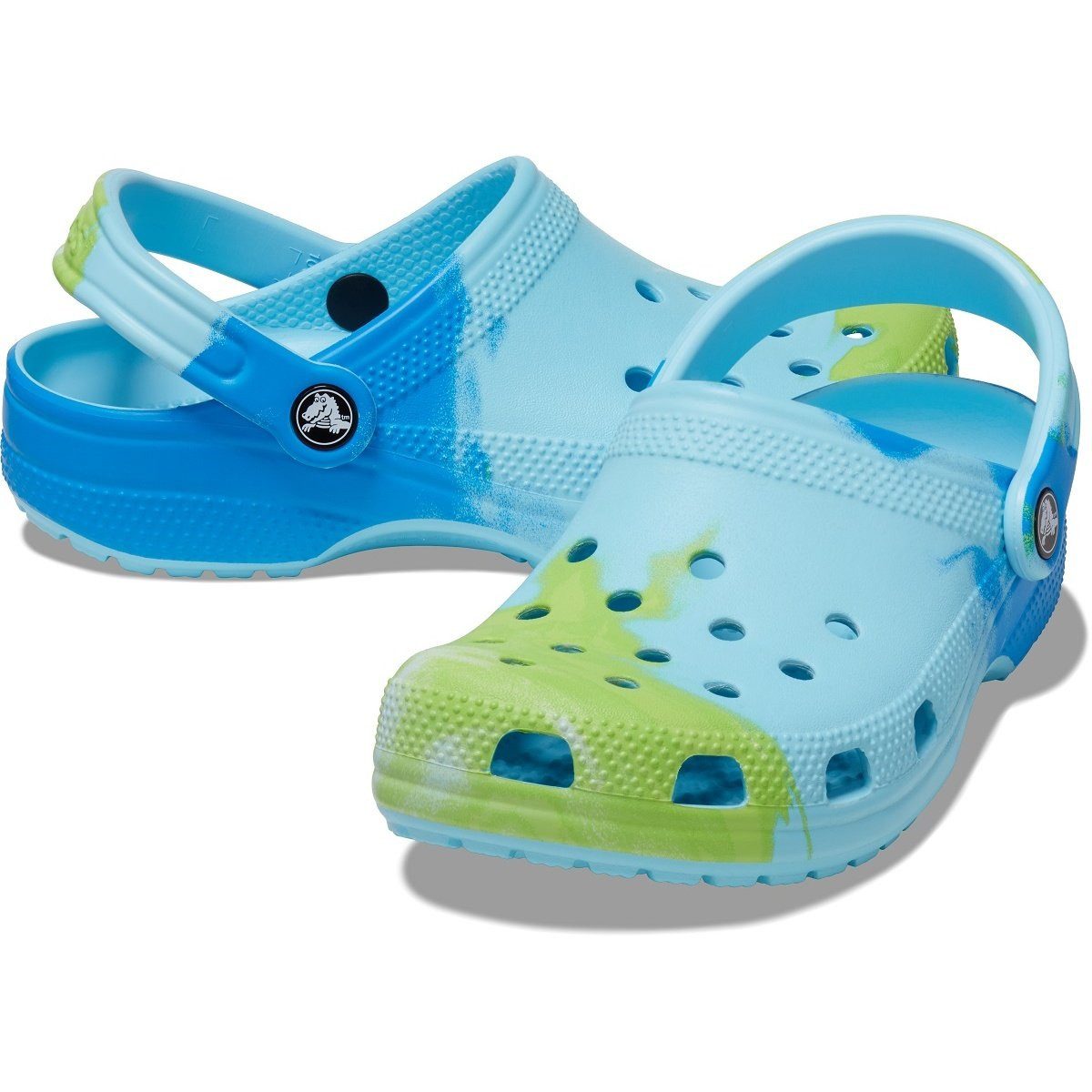 Crocs Sandale Classic Ombre Clog arcticblau/multi Damen - 1 Paar Badeschuh