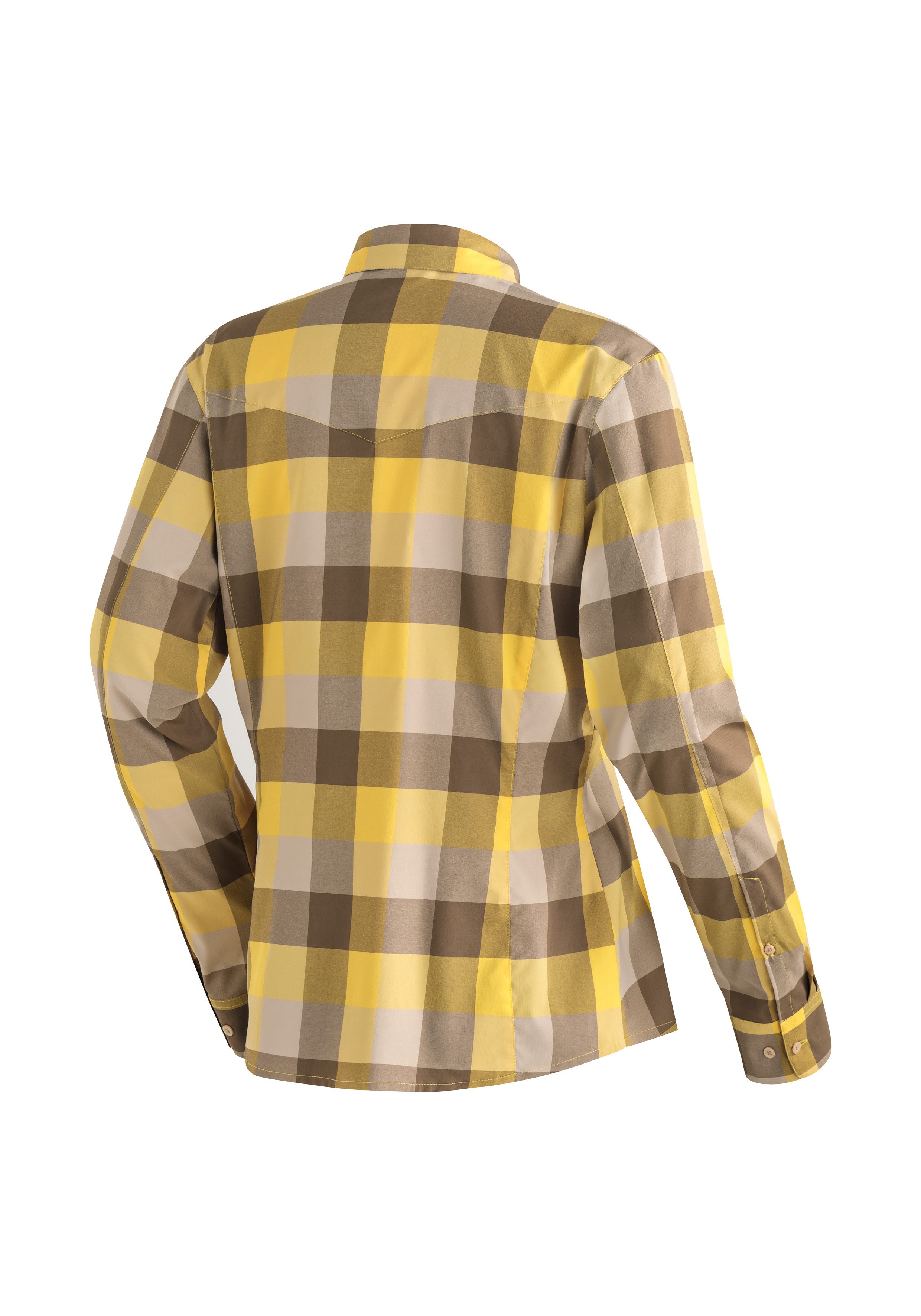 Maier Sports Funktionsbluse Kendra L/S W Damen Bluse, leichte Langarmbluse, Blusen-Shirt, Karobluse, Reg Fit