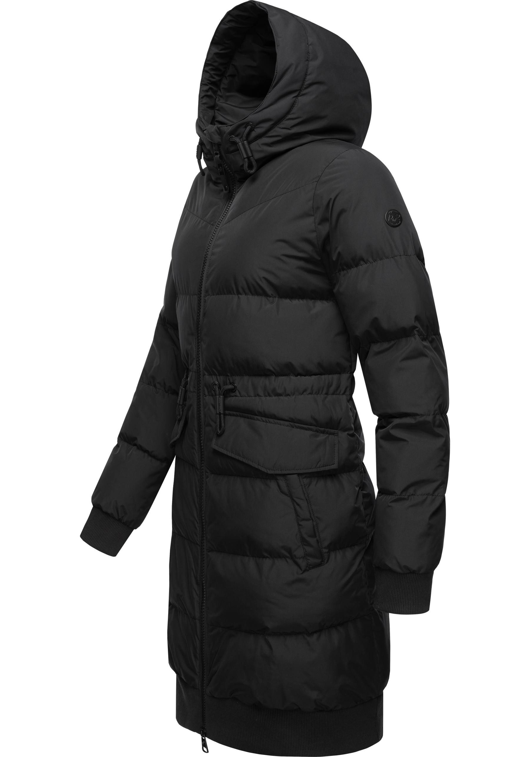 Ragwear Steppmantel Briosh Wasserdichter Damen Wintermantel mit Kapuze