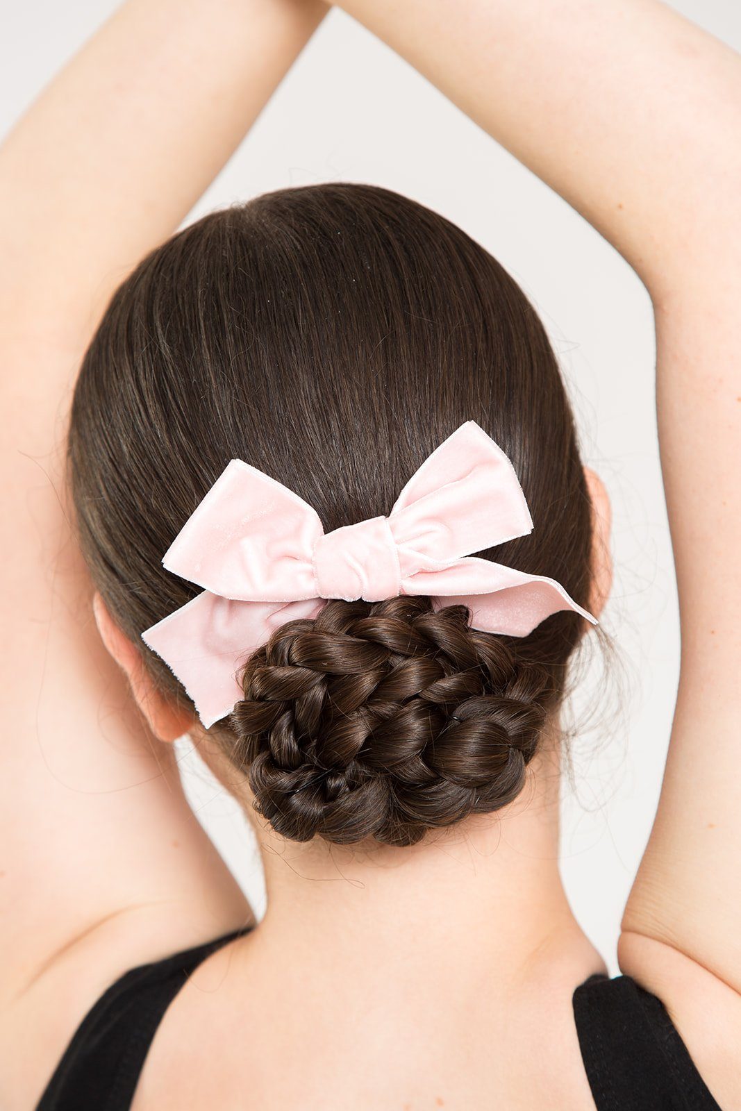tanzmuster Haarspange Haarspange mit Schleife aus Samt, Metallclip mit Stoffbezug rosa
