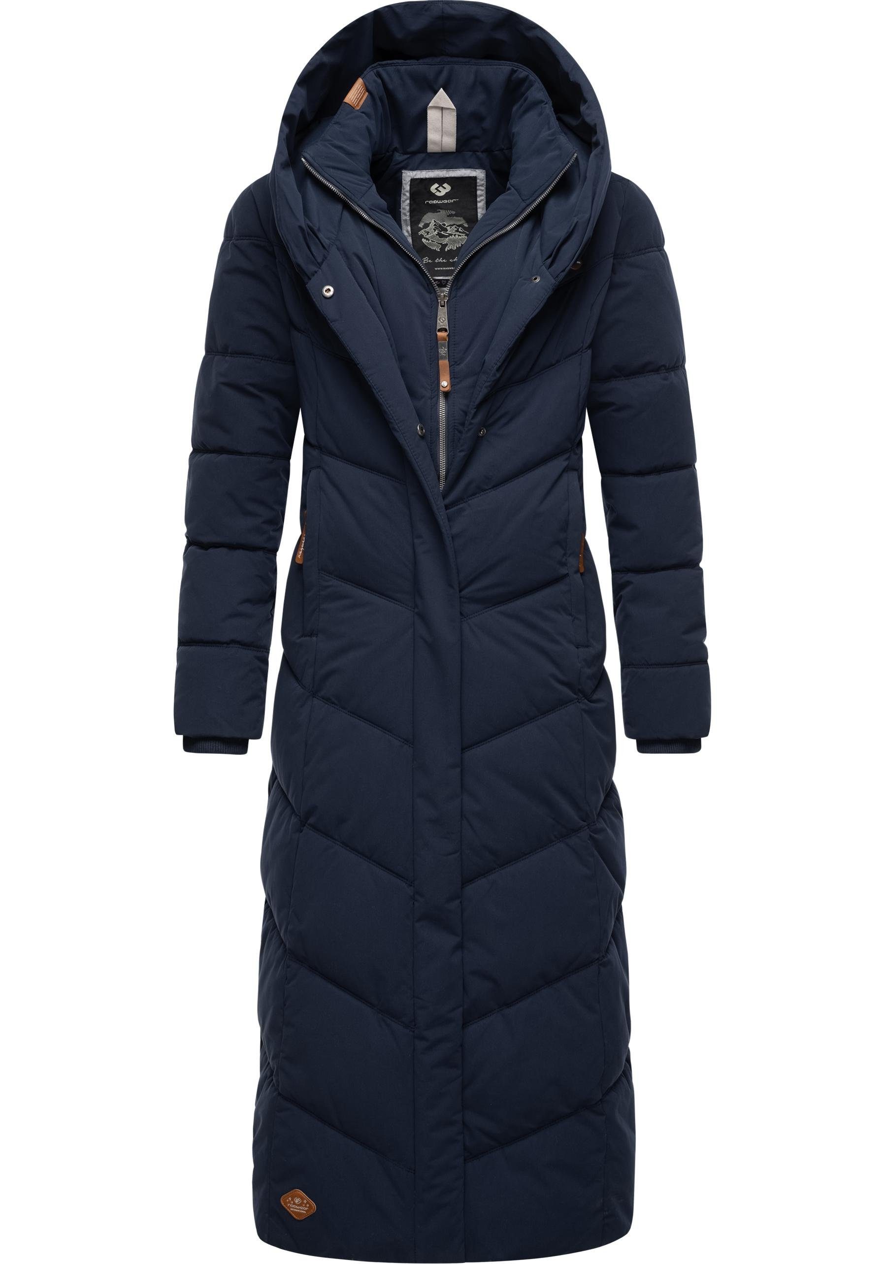 Ragwear Steppmantel Natalka Extralong Gesteppter Damen Mantel mit Kapuze – Bild 4 von 5