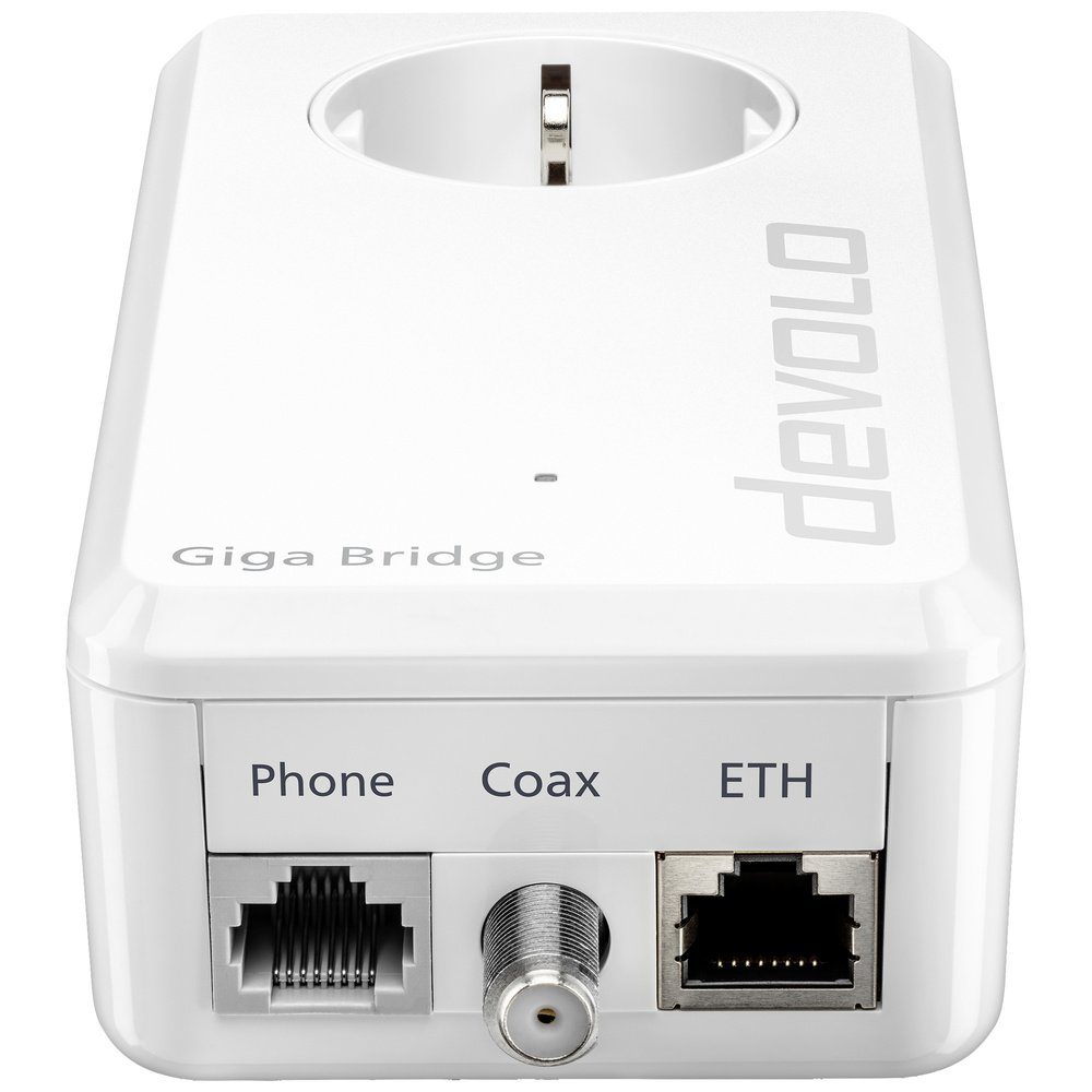 IP-Bridge, Reichweitenverstärker Netzwerkadapter Glasfa 8949 EU Phoneline DEVOLO Giga Bridge Devolo