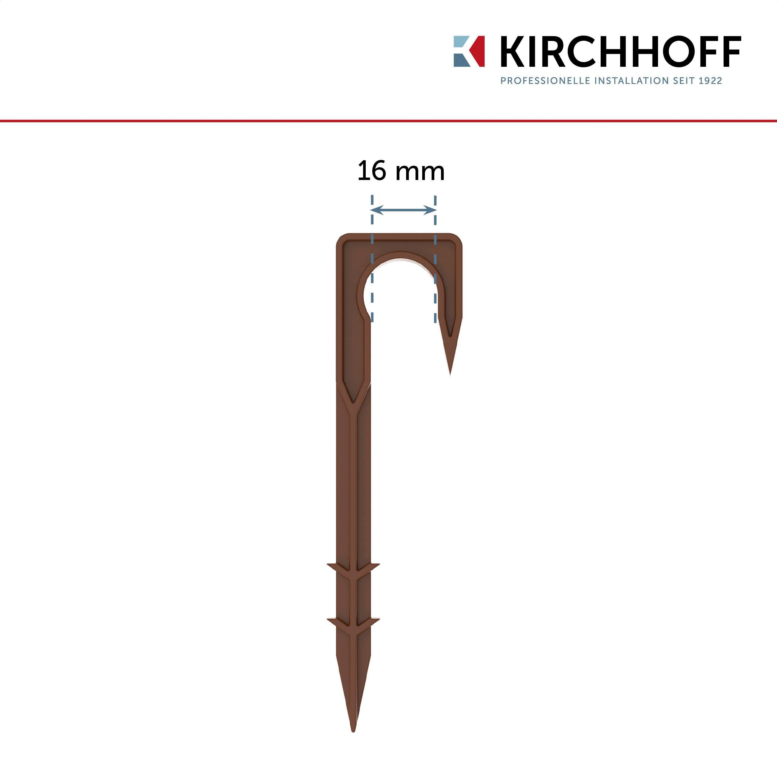Kirchhoff Profilrohr-Befestigungswinkel Rohrhalter, PP für Garten den Tropfschlauch Drip-Bewässerung