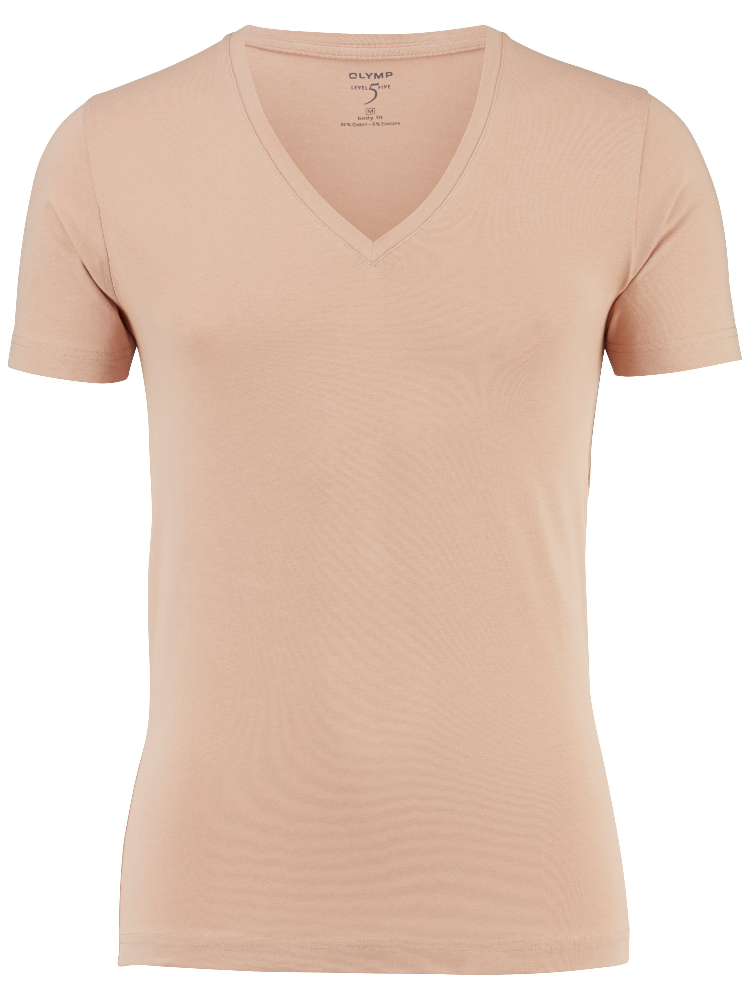 5 caramel OLYMP T-Shirt body fit Level