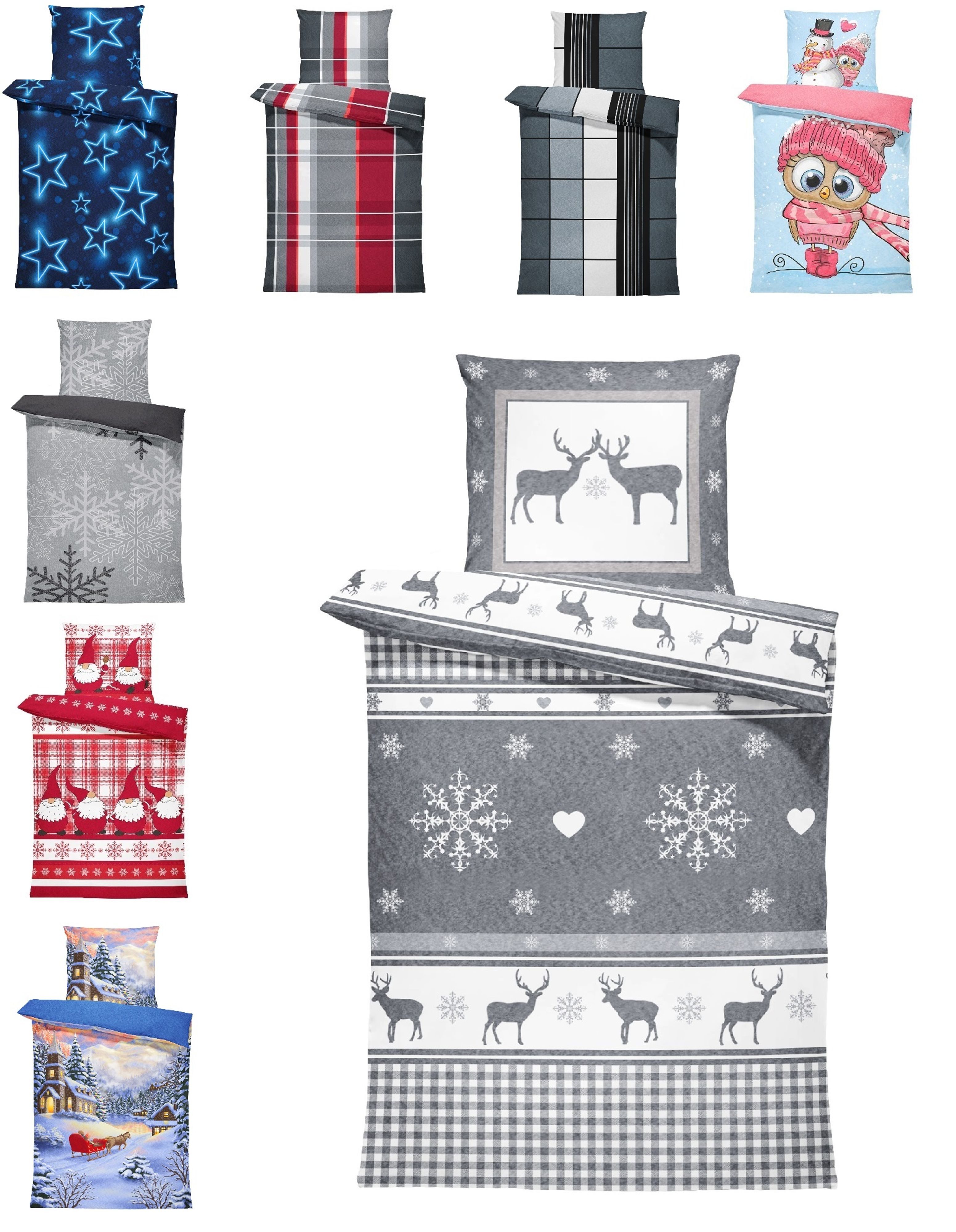 One Home Bettwäsche Winter Thermofleece, Fleece, 2 teilig, Weihnachten Rent günstig online kaufen