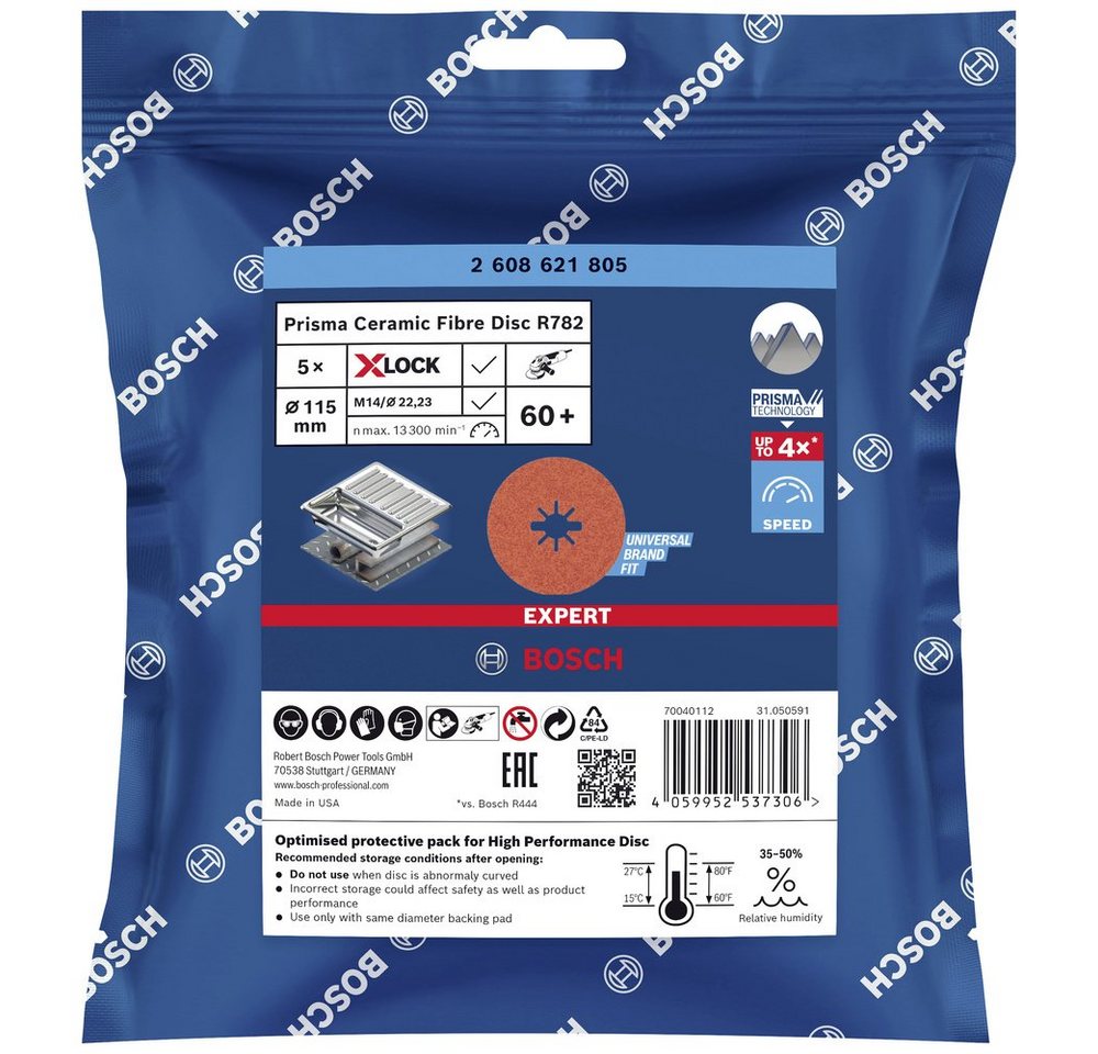 Thumbnail - Bosch Accessories Schleifscheibe Bosch Accessories 2608621805 Fiberscheibe Durchmesser 115 mm Bohrungs-