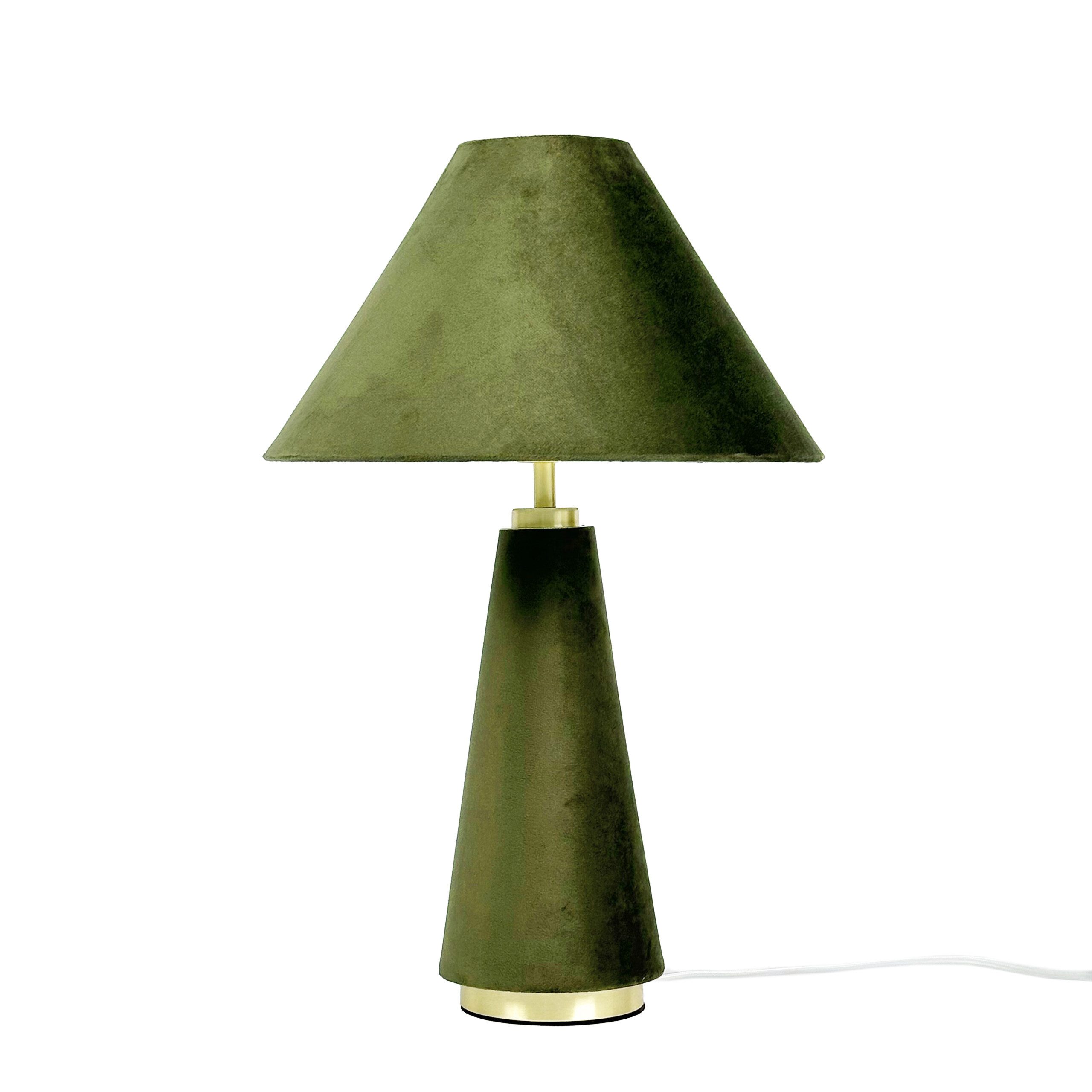 Nachttischlampe Tischlampe mit Samtschirm