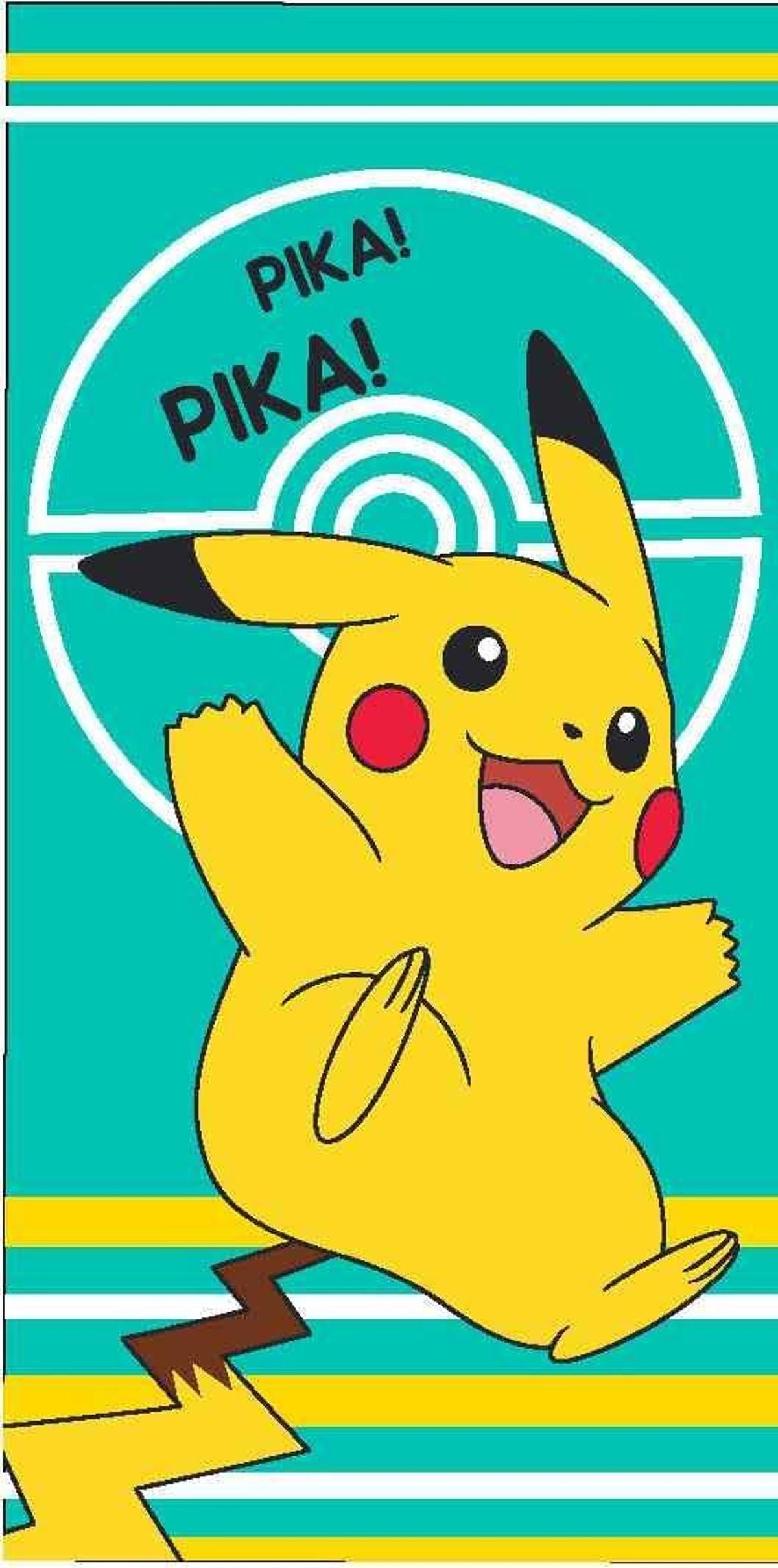 Jerry Fabrics Badetuch Carbotex Pokemon Pikachu Strand Badetuch Duschtuch 70x140cm POK2408008