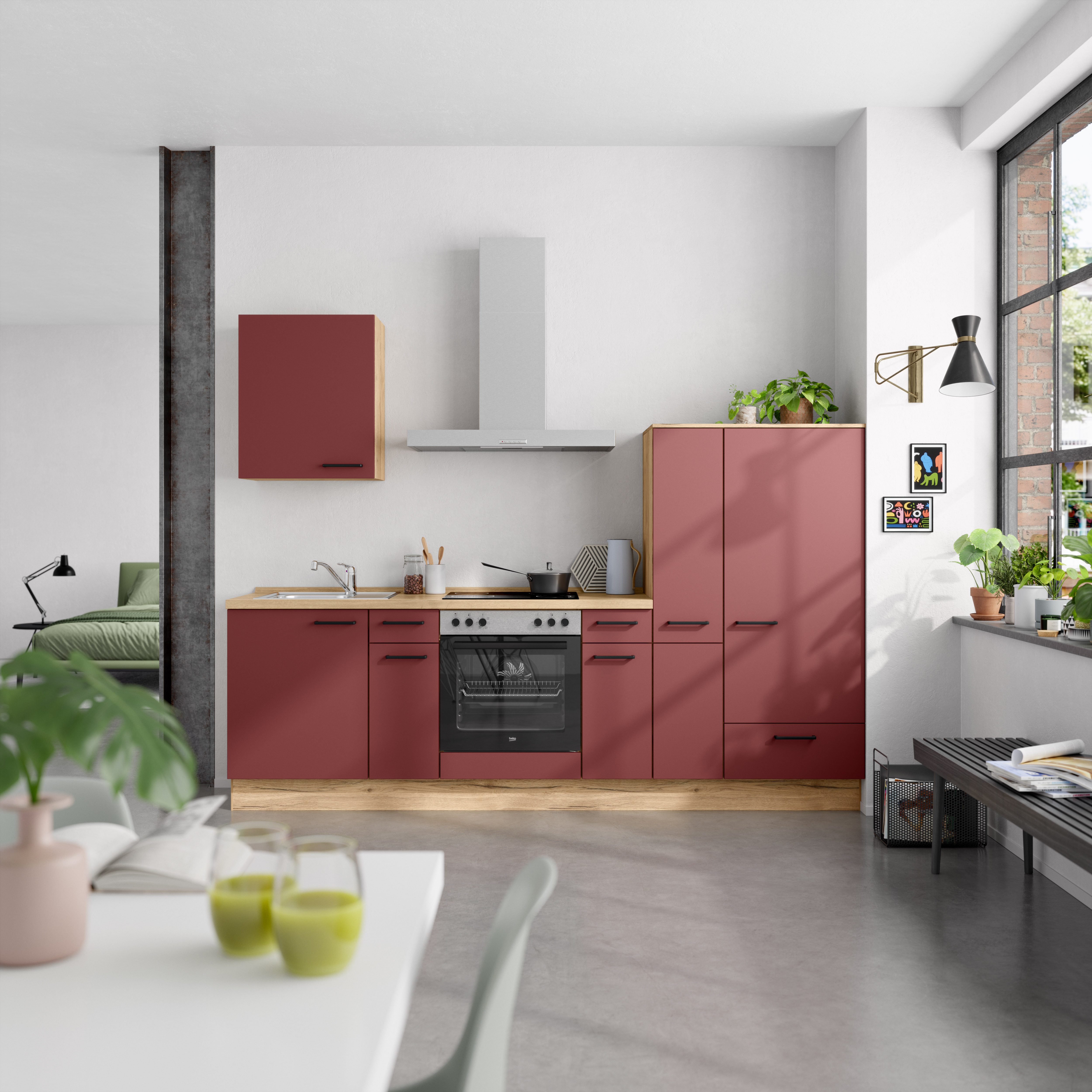 nobilia® Küchenzeile "Easytouch I", NEU: individuell anpassbar mit gratis Profi-Beratung, vormontiert, Breite 270 cm, Ausrichtung wählbar, wahlw. mit E-Geräten