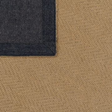 Teppich Jute Wohnzimmer Teppich Naturfaser Handgewebt Natur, TT Home, rechteckig, Höhe: 4 mm