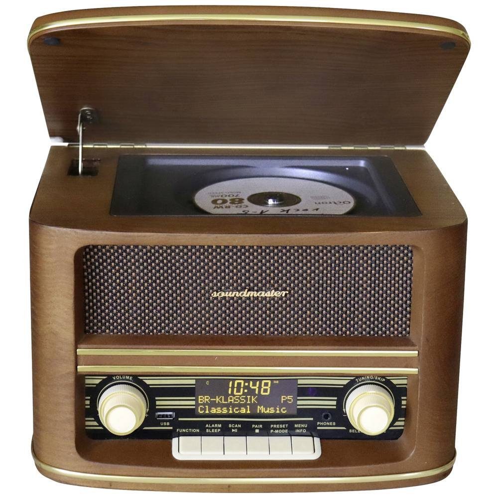 Soundmaster Nostalgie Stereo DAB+/UKW Radio mit, CD/MP3, USB, NR961 Radio (Inkl. Fernbedienung) – Bild 5 von 5