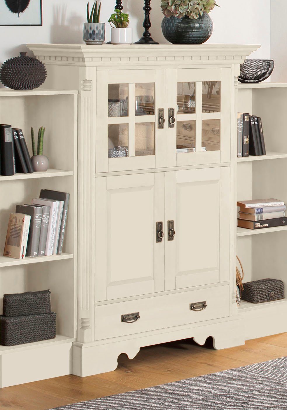 Home affaire Highboard Milan, Vitrine, Breite günstig online kaufen