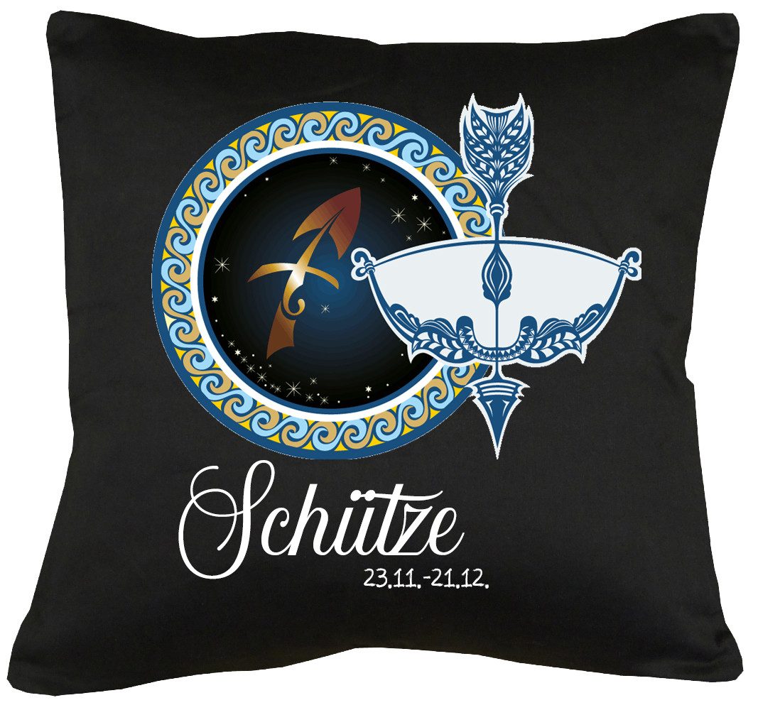 TShirt-People Декоративные подушки Sternzeichen Schütze Подушки mit Füllung 40x40cm