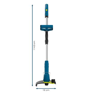 Hoberg Akku-Rasentrimmer Rasenkantenschneider, Flex-Rasentrimmer mit integriertem Akku (18 W)