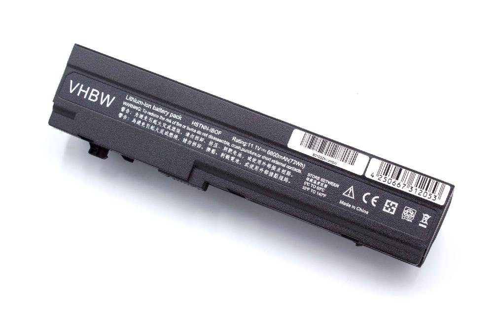 vhbw Ersatz für HP HSTNN-UB0F, HSTNN-UB0G, HSTNN-XB89, NBP8A157B1, NZ375AA Laptop-Akku 6600 mAh