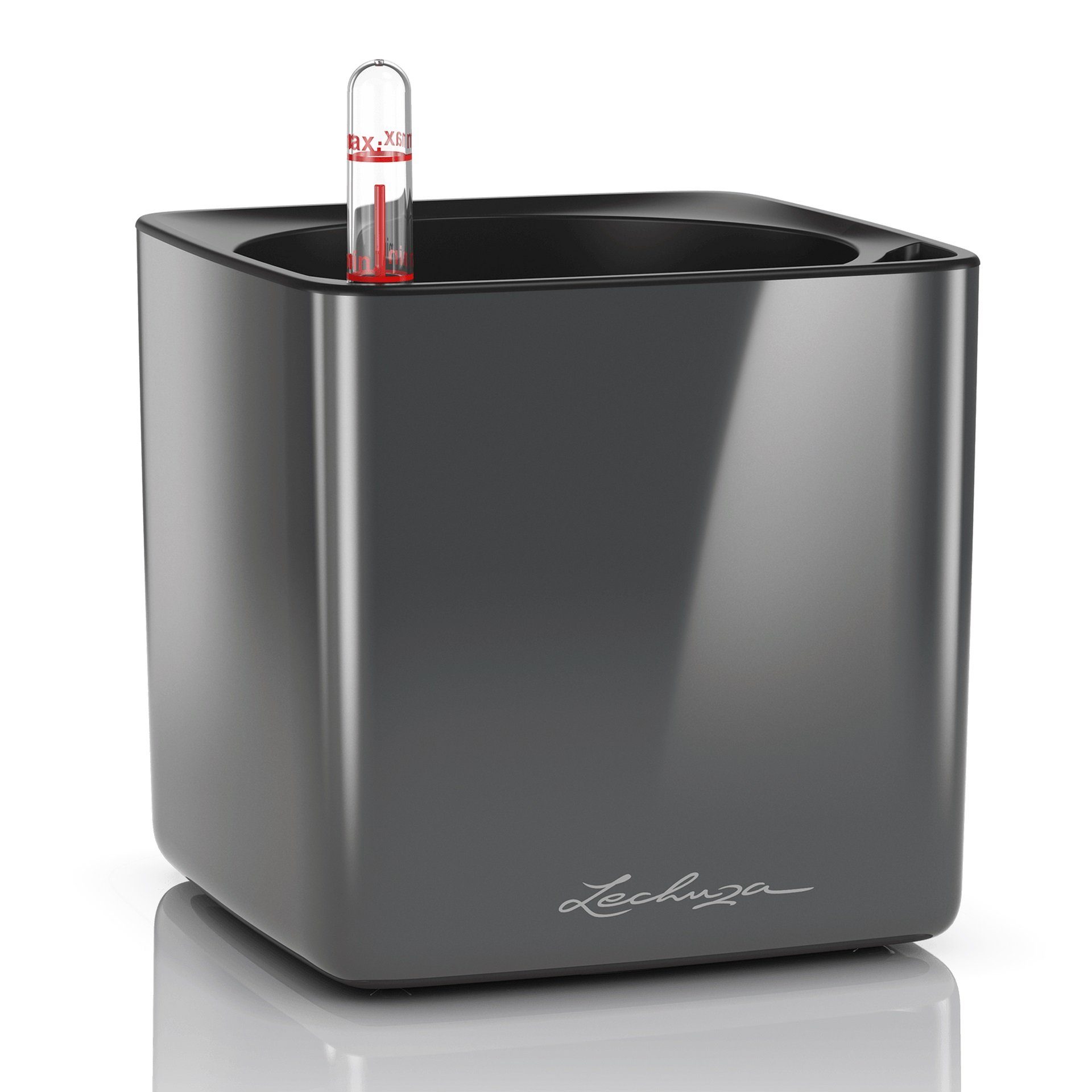 Kräutertopf Cube Glossy 14 anthrazit highgloss 13511