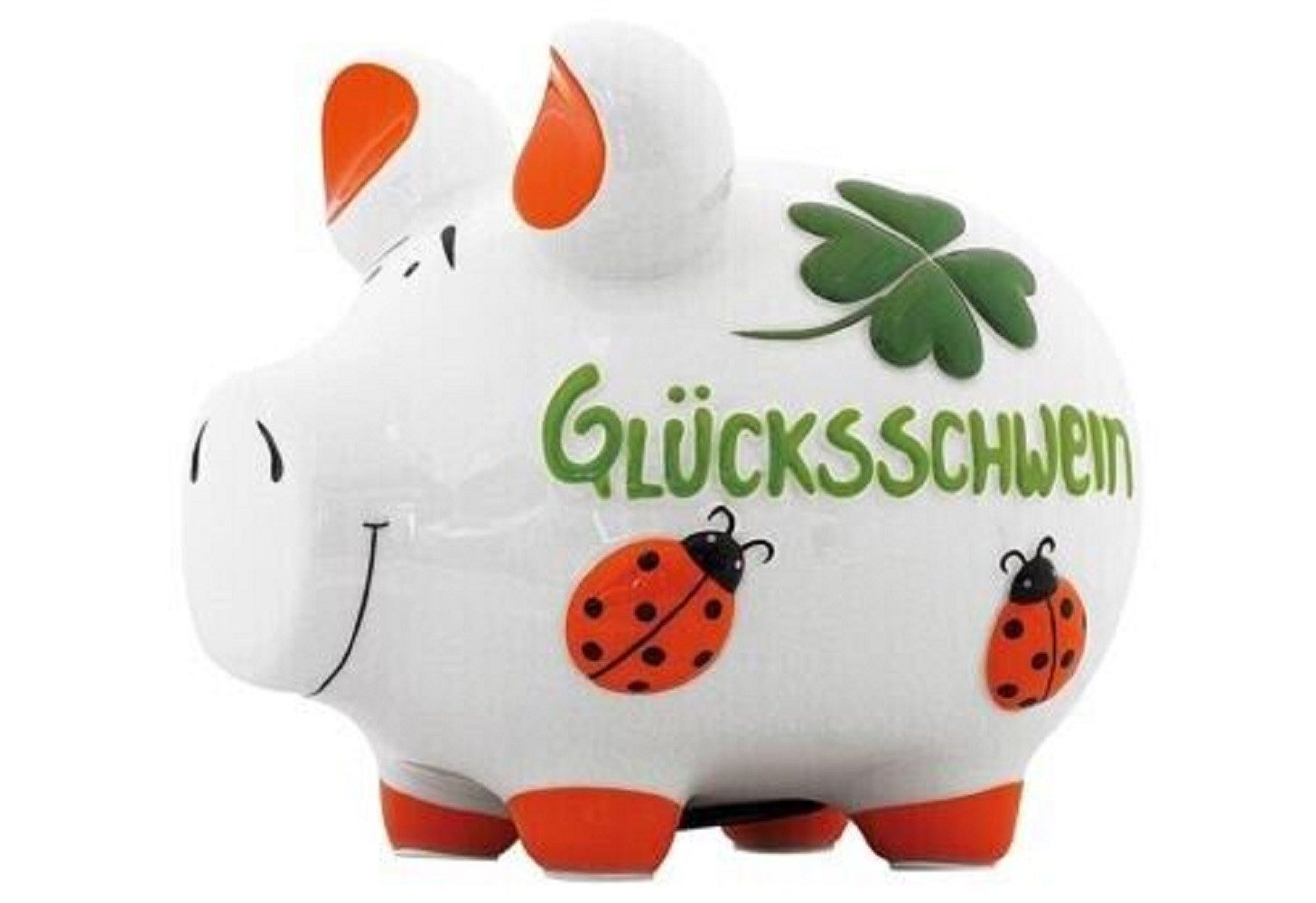 Wurm Spardose KCG Sparschwein "Glücksschwein" Keramik Bunt 17x15x15 cm