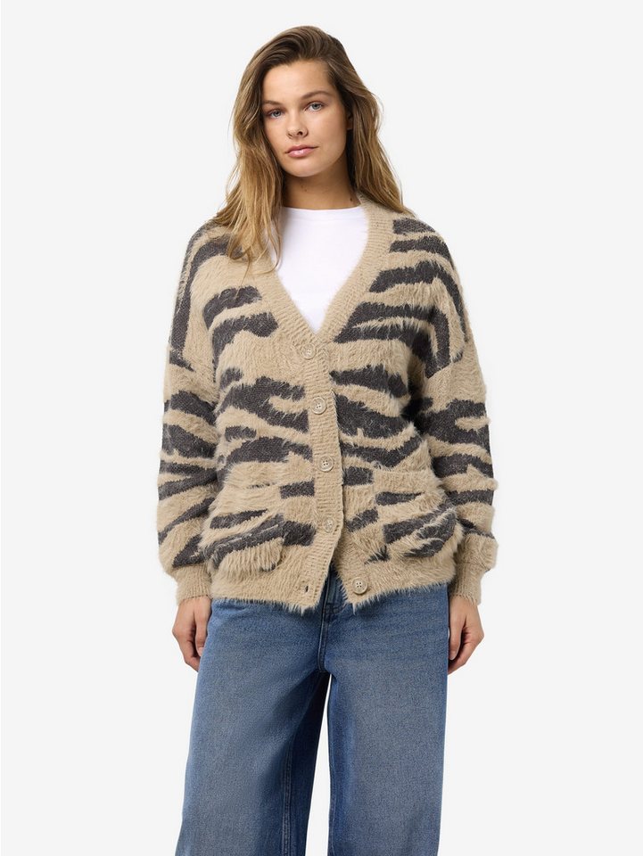 Noisy may Strickjacke NMFLYNN L/S V-NECK KNIT CARDIGAN NOOS Materialmix, loose fit