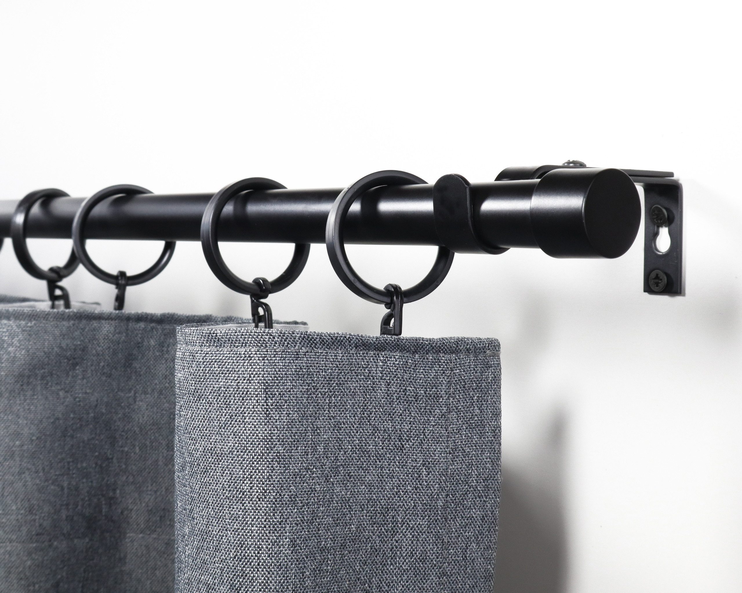 Deco-Raum Gardinenstange Flexa Stilgarnitur Set ausziehbar, Ø 19 mm, 1-läufig, ausziehbar, Wandmontage, verschraubt, Metall, perfekt für Dekoschals Gardinen – Bild 4 von 5