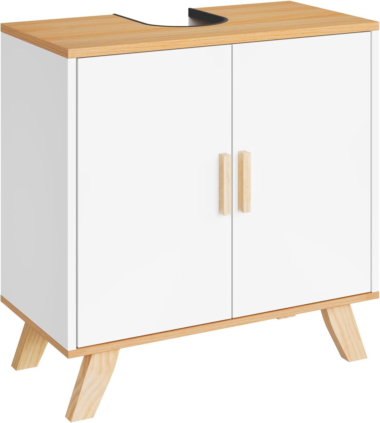 EUGAD Waschbeckenunterschrank (1-St) Badezimmerschrank mit 2 Türe 60x60x30cm