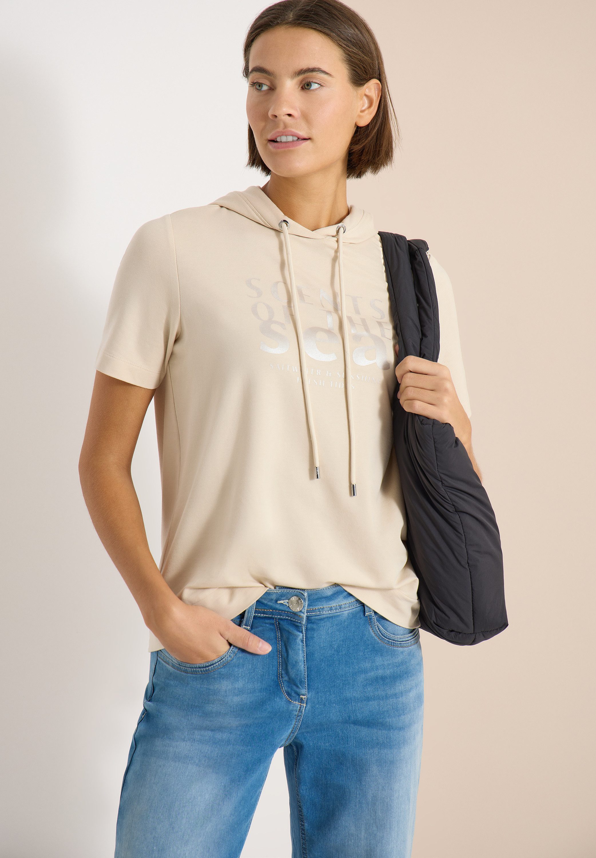 CECIL Kapuzenshirt mit Schriftzug
