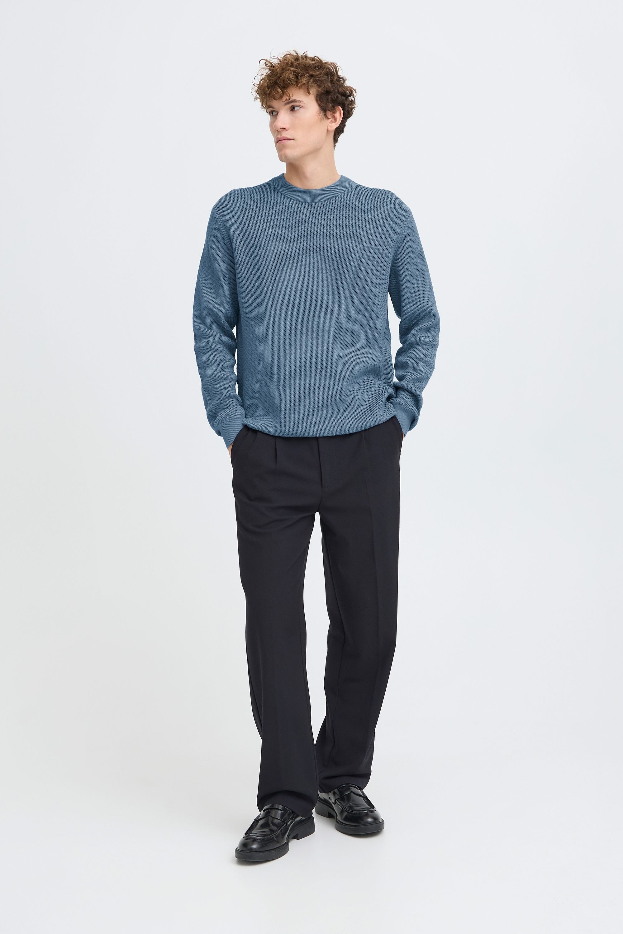 Casual Friday Strickpullover CFIsaksson Stilvoller Feinstrick-Pullover mit strukturierter Oberfläche
