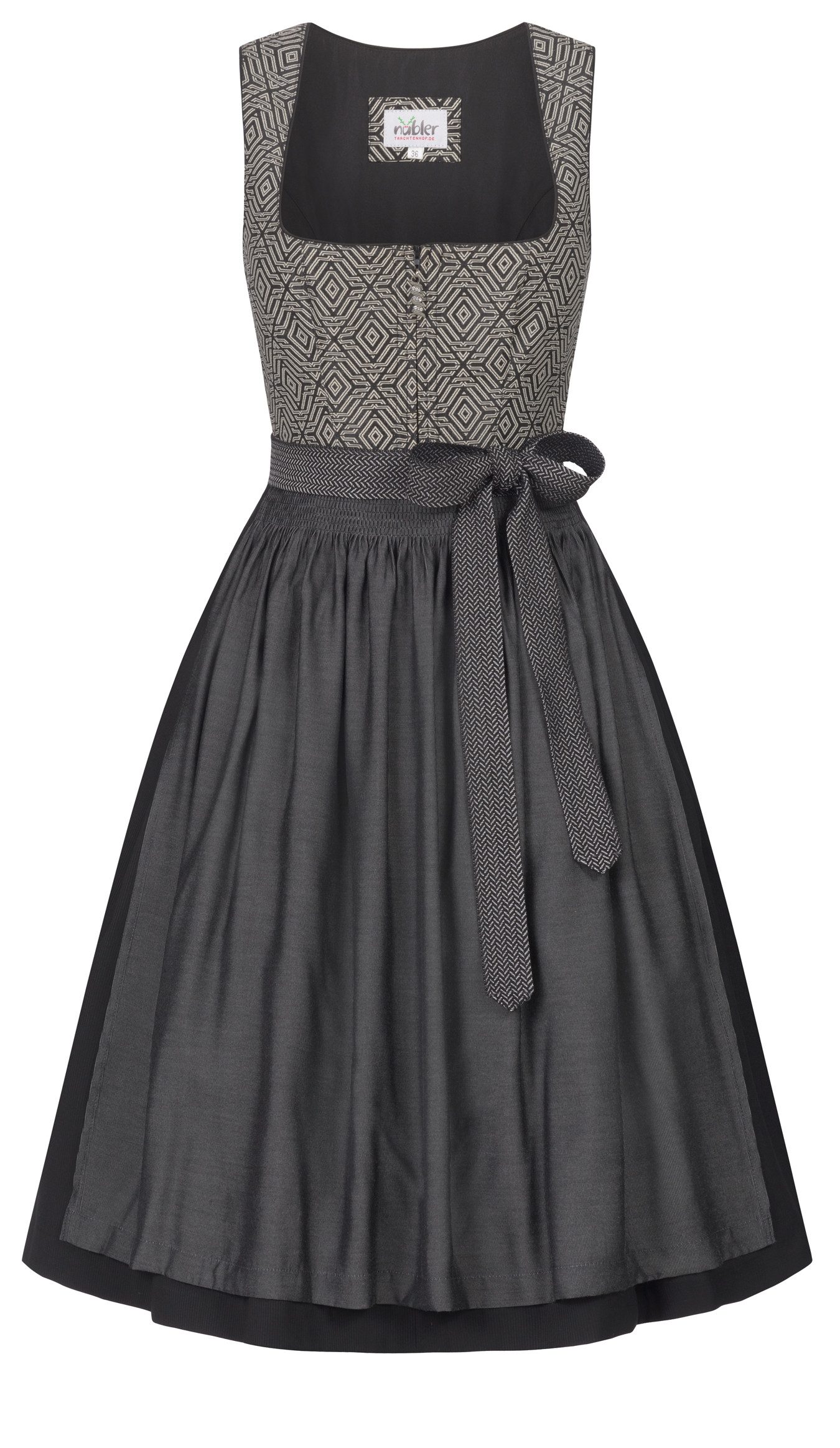 Trachtenkleid Midi Dirndl Grace in Schwarz von Nübler
