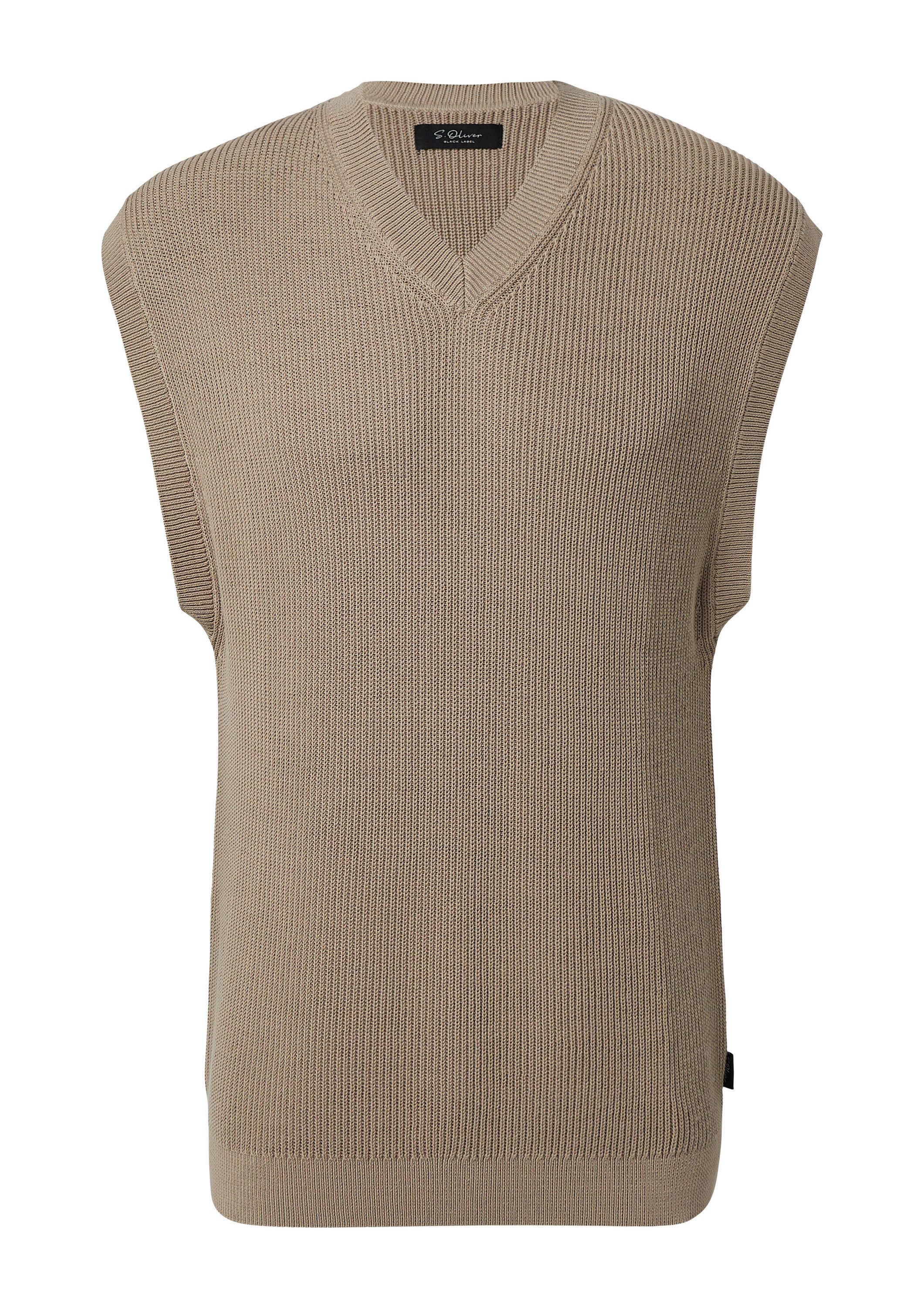 s.Oliver Rundhalspullover Strickpullunder Modischer Strickpullunder aus rei günstig online kaufen