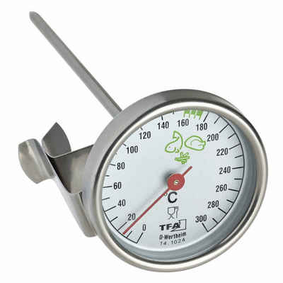 TFA Dostmann Kochthermometer TFA 14.1024 Analoges Fett-Thermometer aus Edelstahl