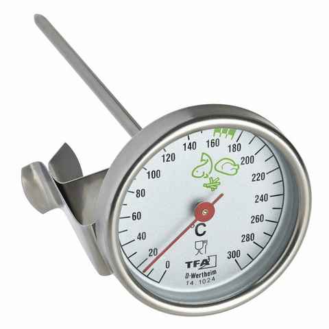 TFA Dostmann Kochthermometer TFA 14.1024 Analoges Fett-Thermometer aus Edelstahl