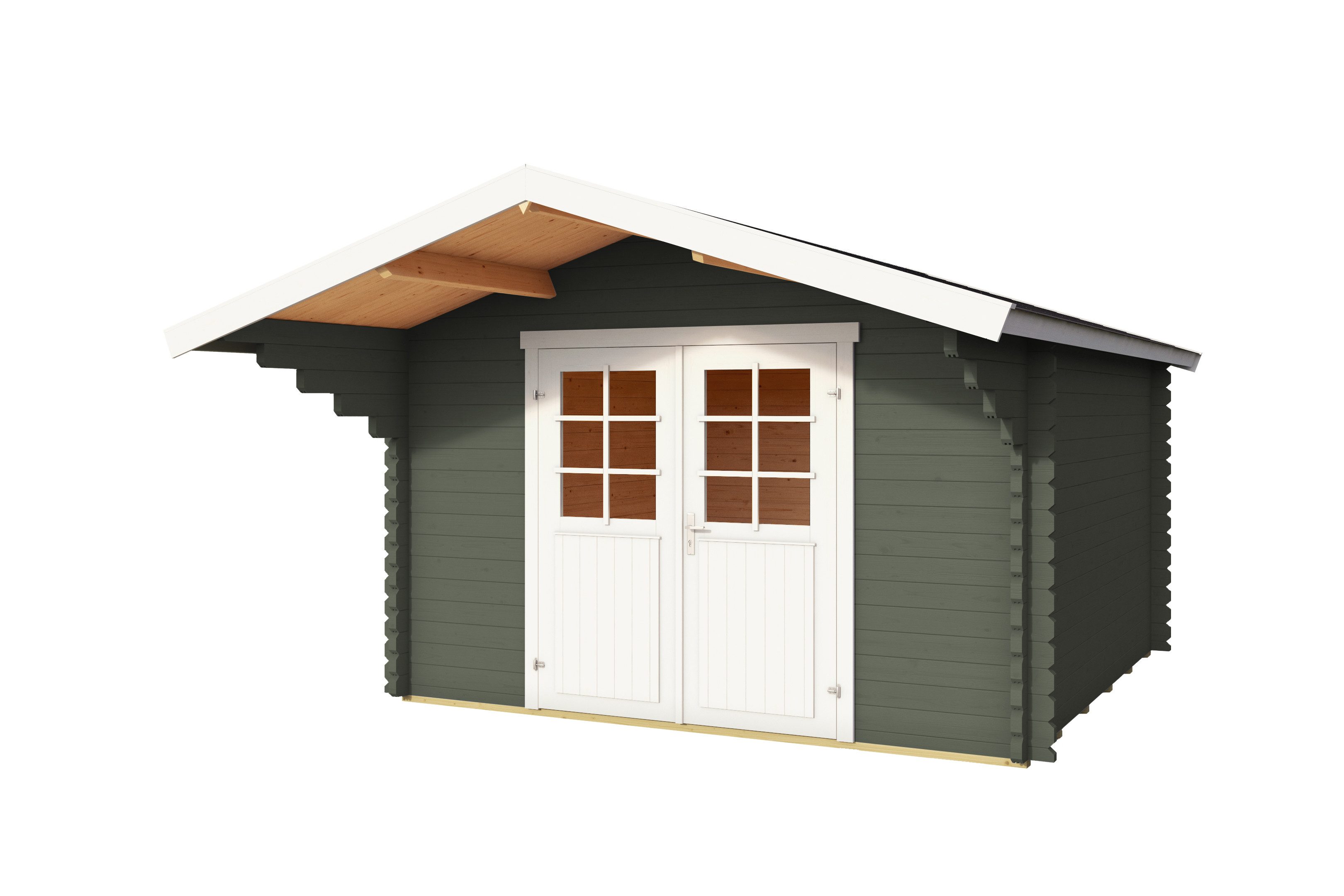 Nordic Holz Gartenhaus Viljandi 34, BxT: 339,7x445 cm, großes Vordach