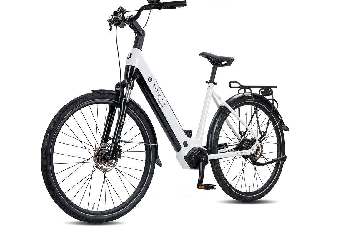 Rabeneick E-Bike Cityrad Rabeneick Comfort 28 Zoll Fahrrad starke Mittelmotor 70Nm, 522 Wh Akku, Enviolo HD-148 Schaltwerk, Mittelmotor, 522 Wh, Shimano Scheibenbremsen, MIK-Gepäckträger, Cityrad Damen &Herren
