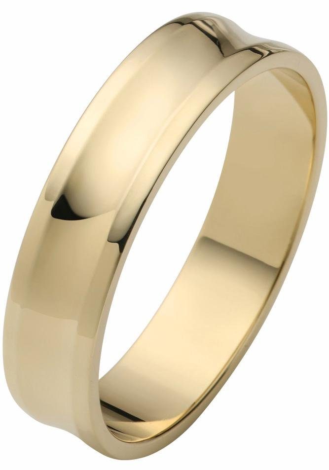 Firetti Trauring Schmuck Geschenk Gold 375 Hochzeit Ehering "LIEBE", Made in Germany - mit o. ohne Brillanten/Diamanten gelbgoldfarben