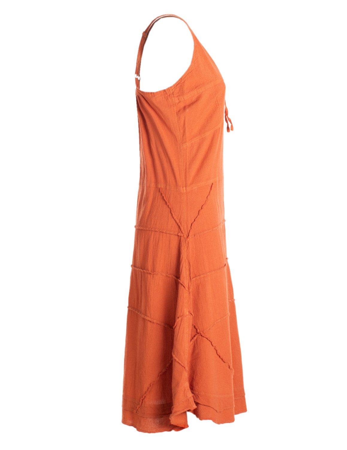 Vishes Sommerkleid Damen Kleid Handgewebt Baumwolle Spaghettiträger Schnürung Alternative Mode, Boho, Hippie, Ethno, Festival