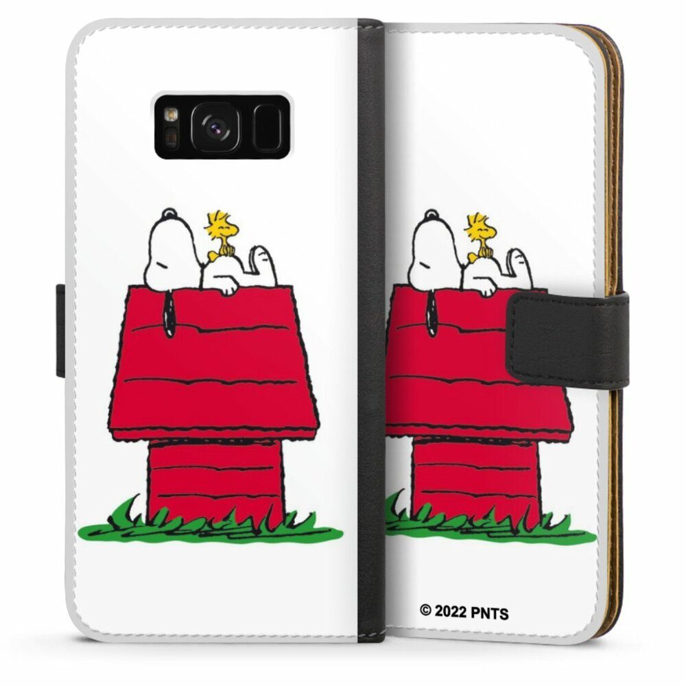 DeinDesign Handyhülle Snoopy Offizielles Lizenzprodukt Peanuts Snoopy and Woodstock Classic, Samsung Galaxy S8 Plus Hülle Handy Flip Case Wallet Cover