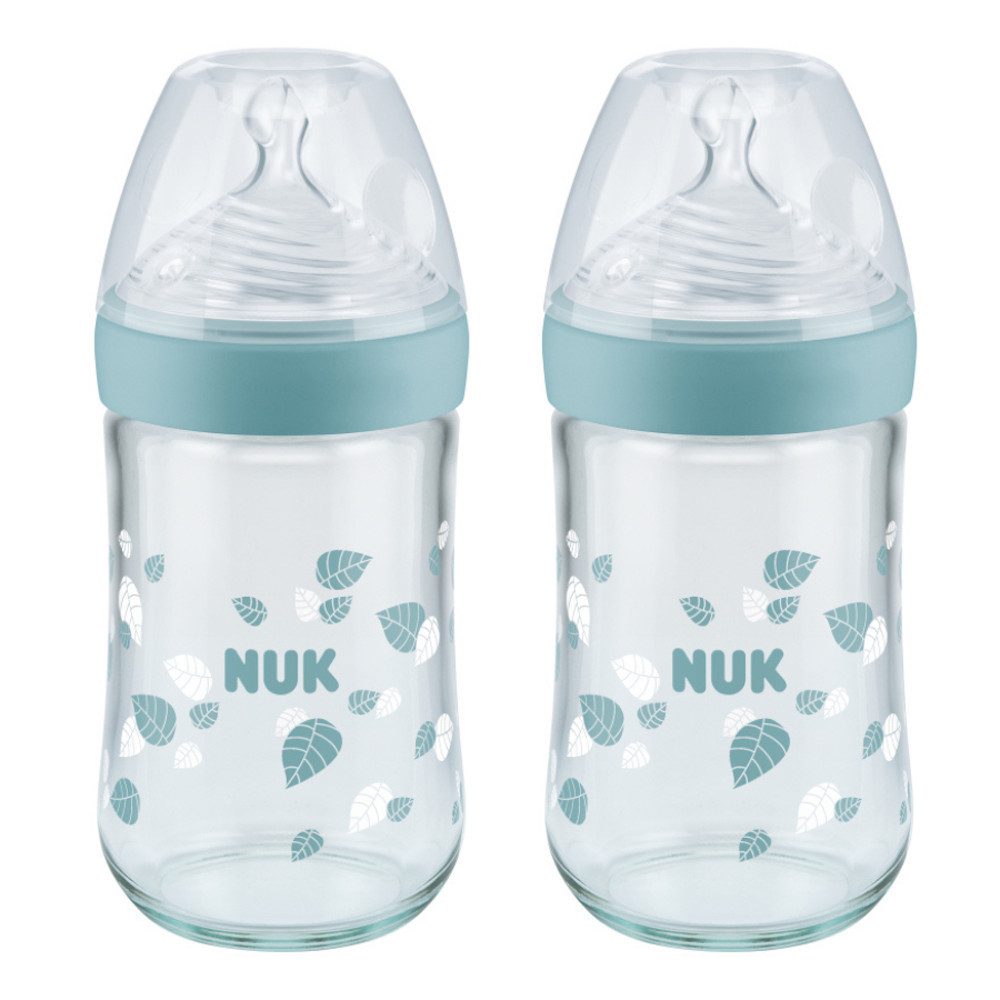 Babyflasche NUK Nature Sense Glasflasche, 0-6 Monate, 240 ml VORTEILSPACK