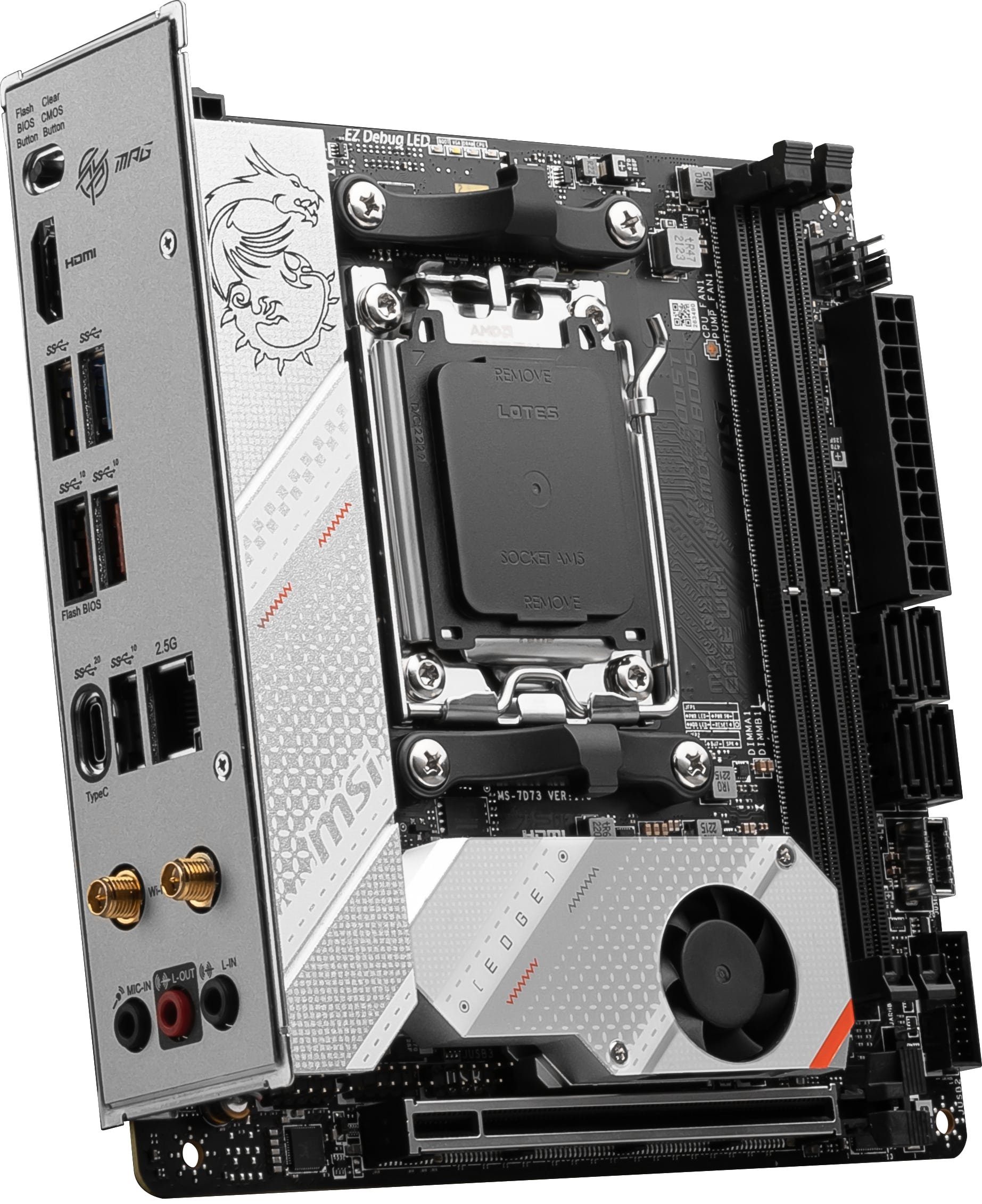 MSI MPG B650I EDGE WIFI Mainboard LED-Beleuchtung