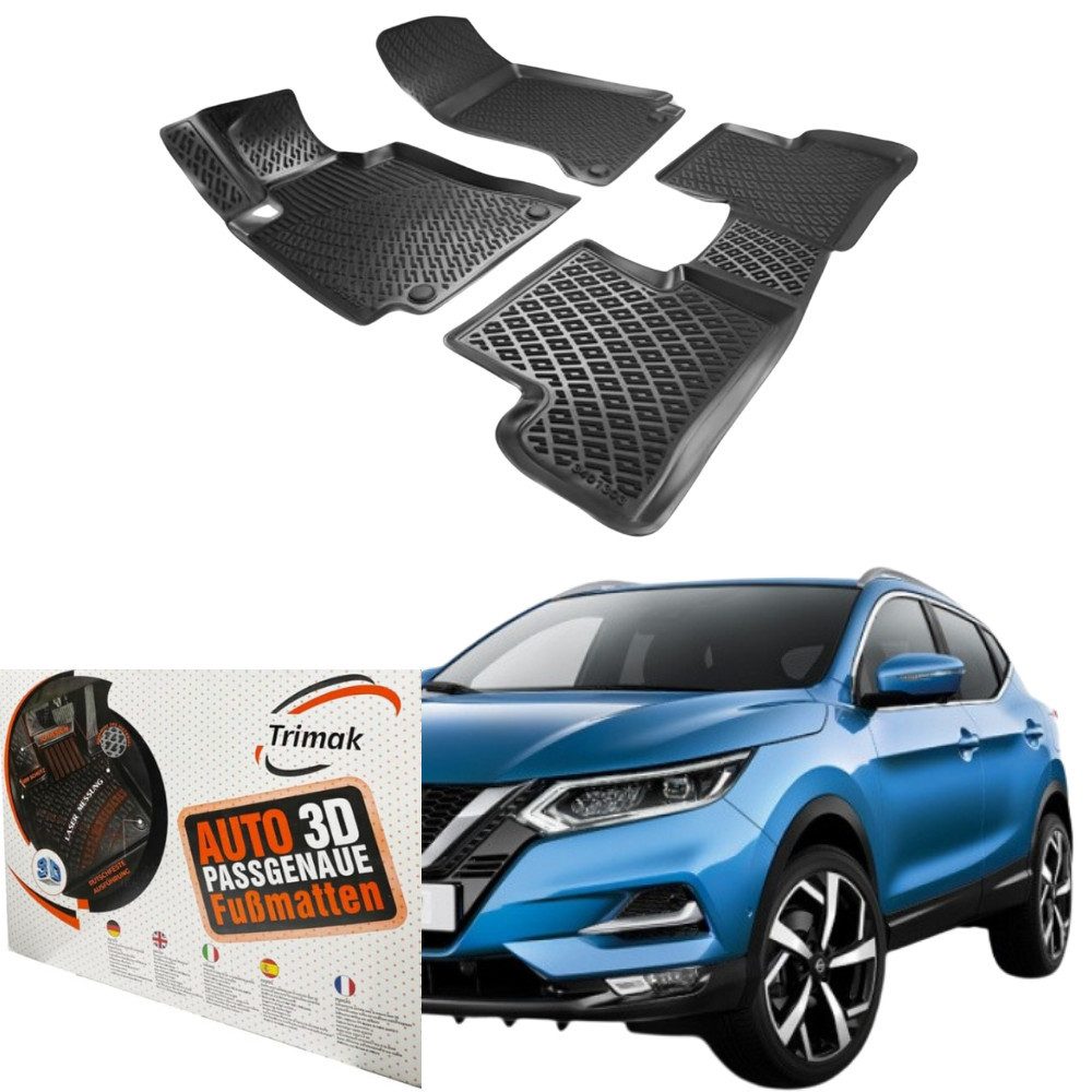 Passform-Fußmatten Oder Kofferraumwanne Oder Set kompatibel mit Nissan Qashqai
