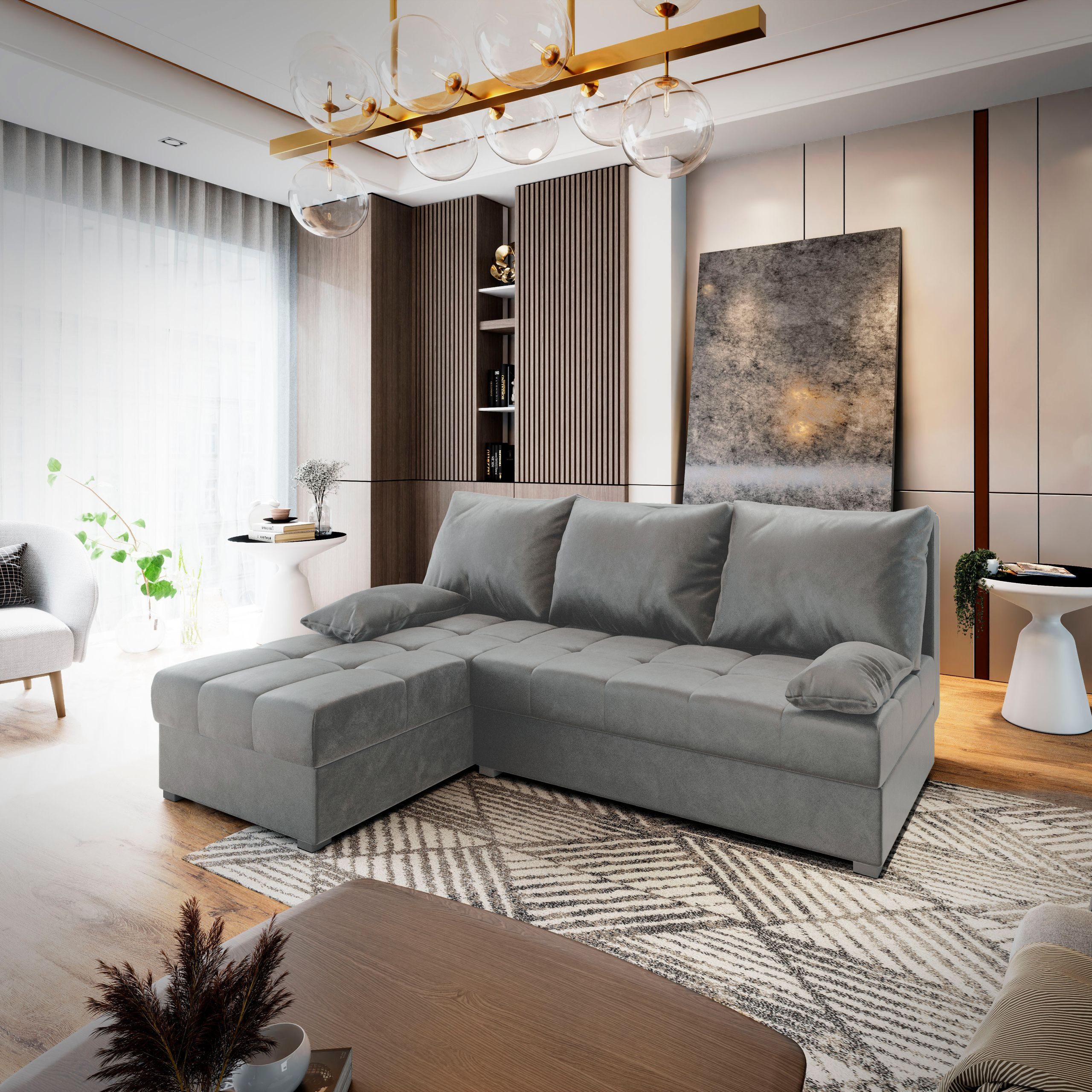 Masseno Ecksofa RITA mit Schlaffunktion L-Form, günstig online kaufen