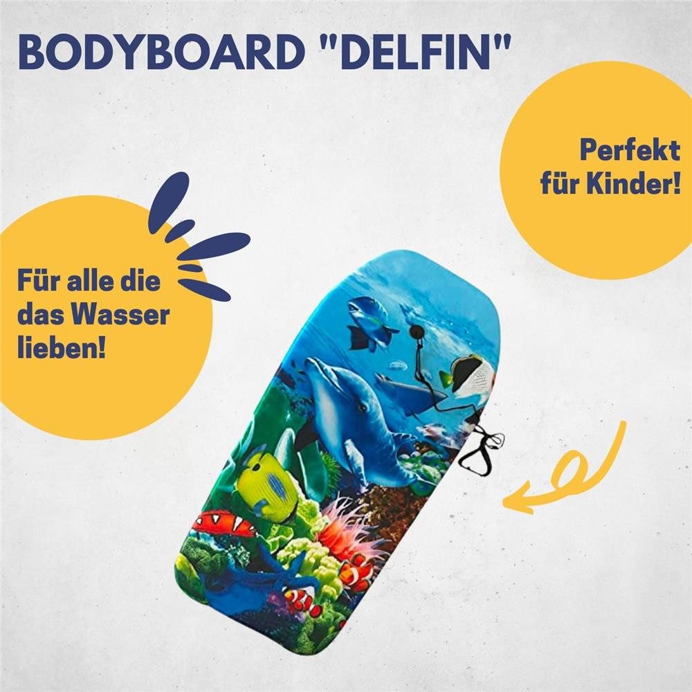 Best Sporting Bodyboard Kinder Delfin Surfbrett, Kinder-Surfbrett, 92 cm, Maximale Belastbarkeit bis 75 kg