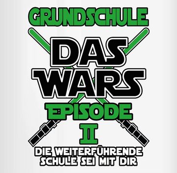 Shirtracer Tasse Grundschule Das Wars - Episode 2 - Die Weiterführende Schule sei mit d, Keramik, Einschulung Geschenk Tasse