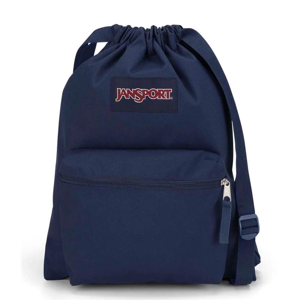 Jansport Turnbeutel Drawsack, Sportbeutel mit Kordelzug, 14L, Navy (blau)