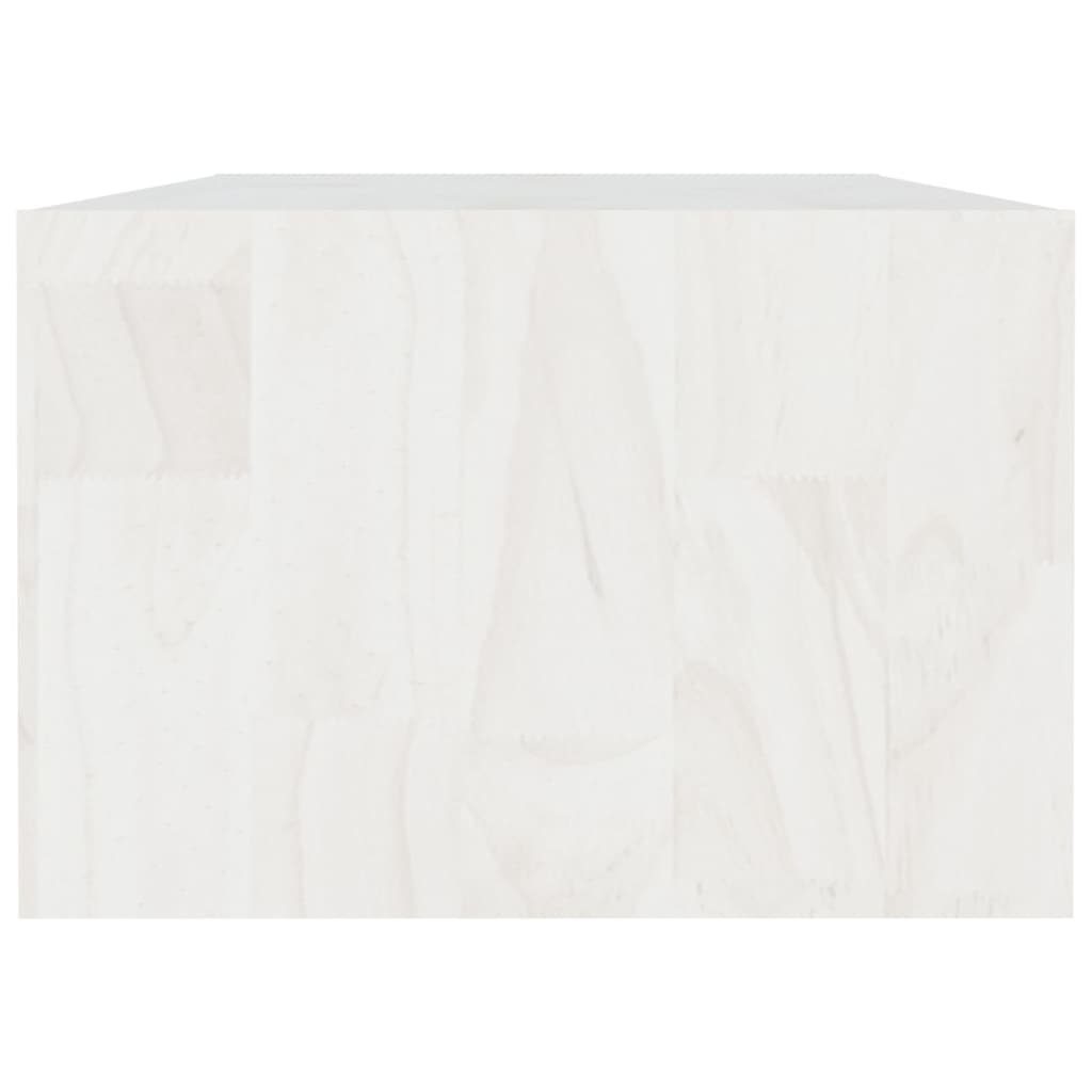 Couchtisch Weiß vidaXL Kiefer Weiß (1-St) | Weiß 110x50x34 Couchtisch cm Massivholz